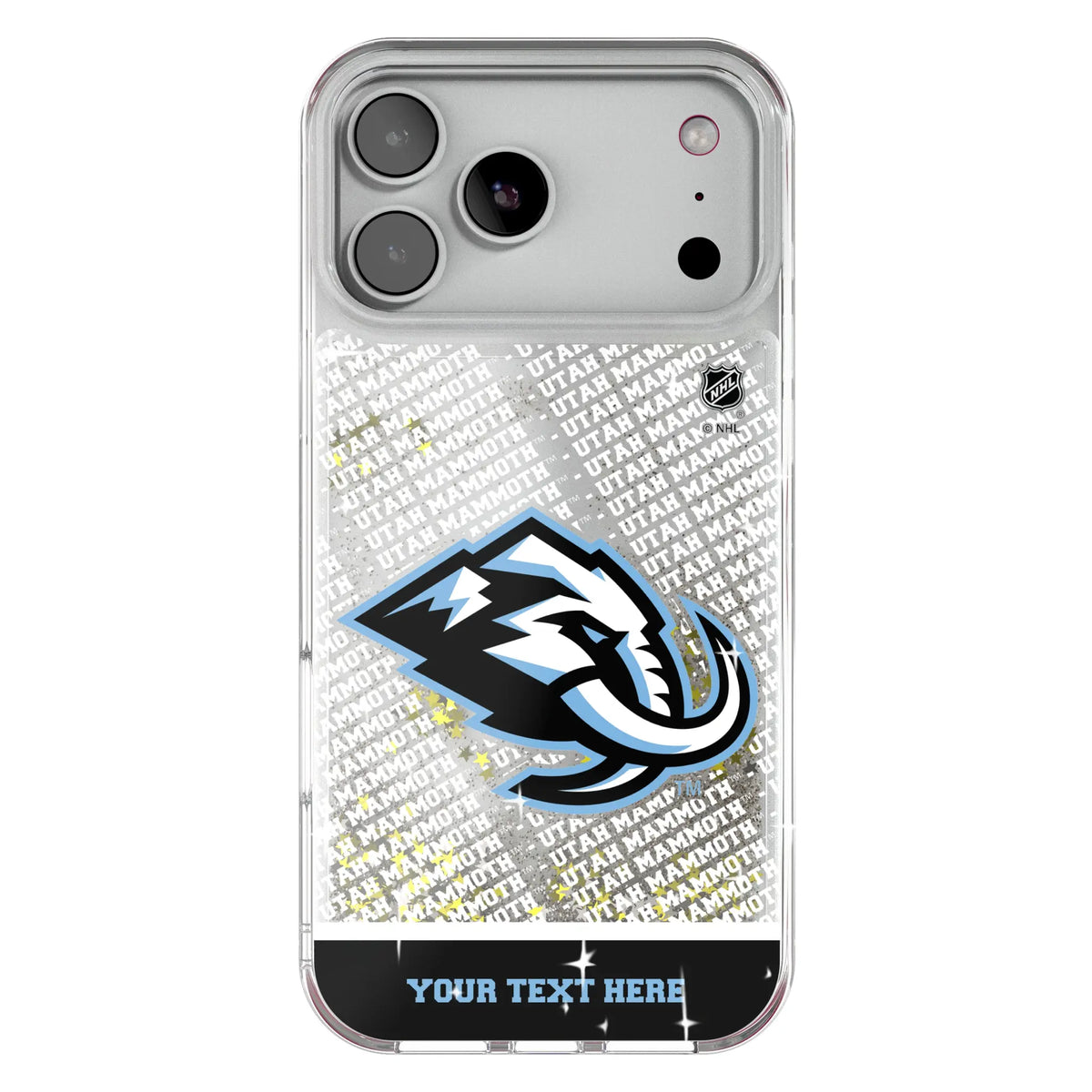 Utah Mammoth Personalized EndZone Plus Glitter Phone Case for Apple iPhone