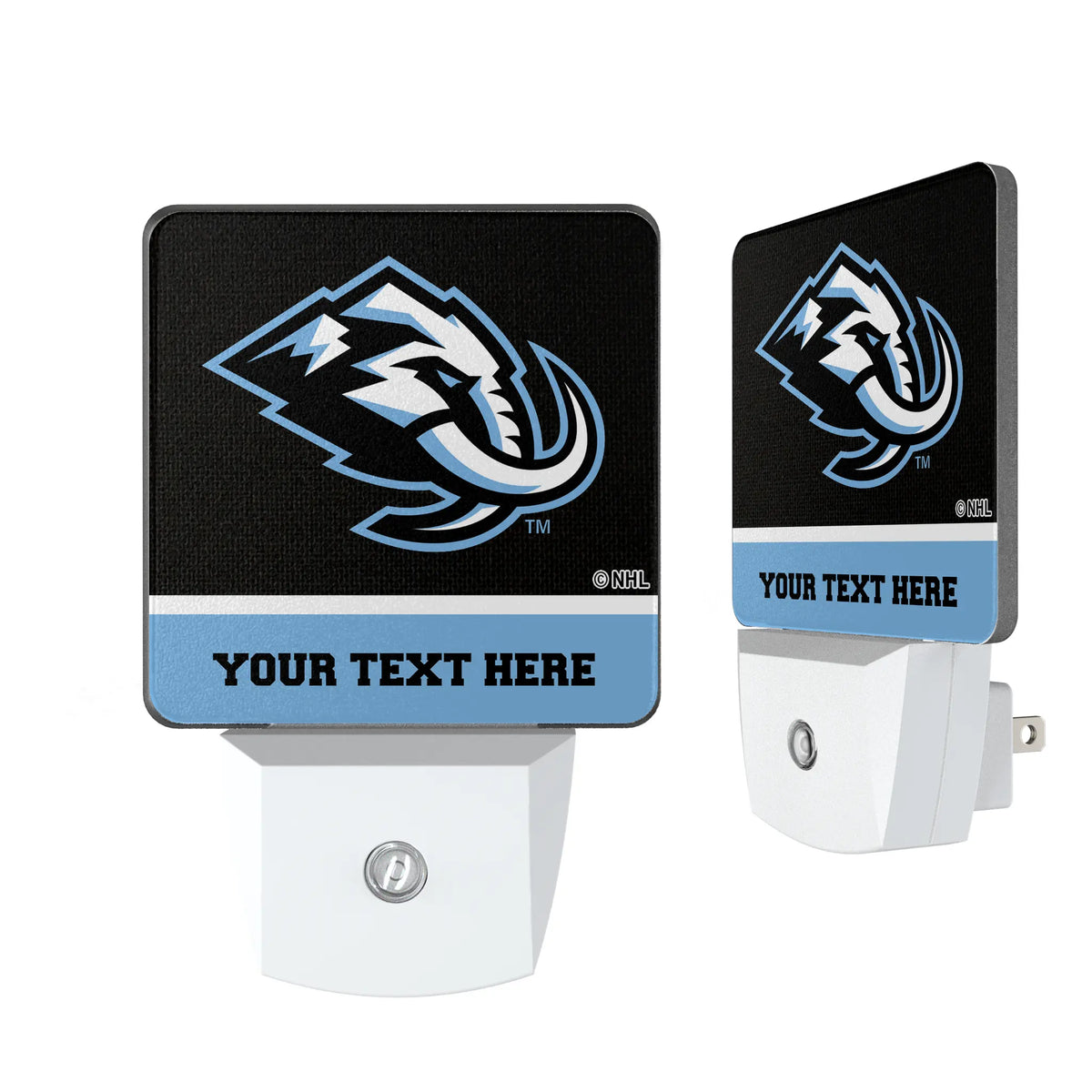 Utah Mammoth Personalized Endzone Solid Night Light 2-Pack