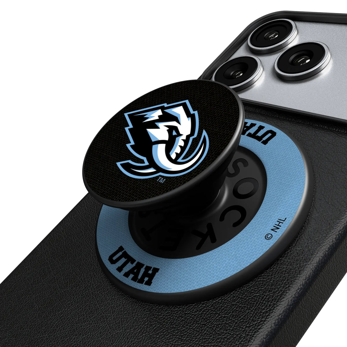Utah Mammoth Personalized Endzone Solid Popsockets Round Magnetic