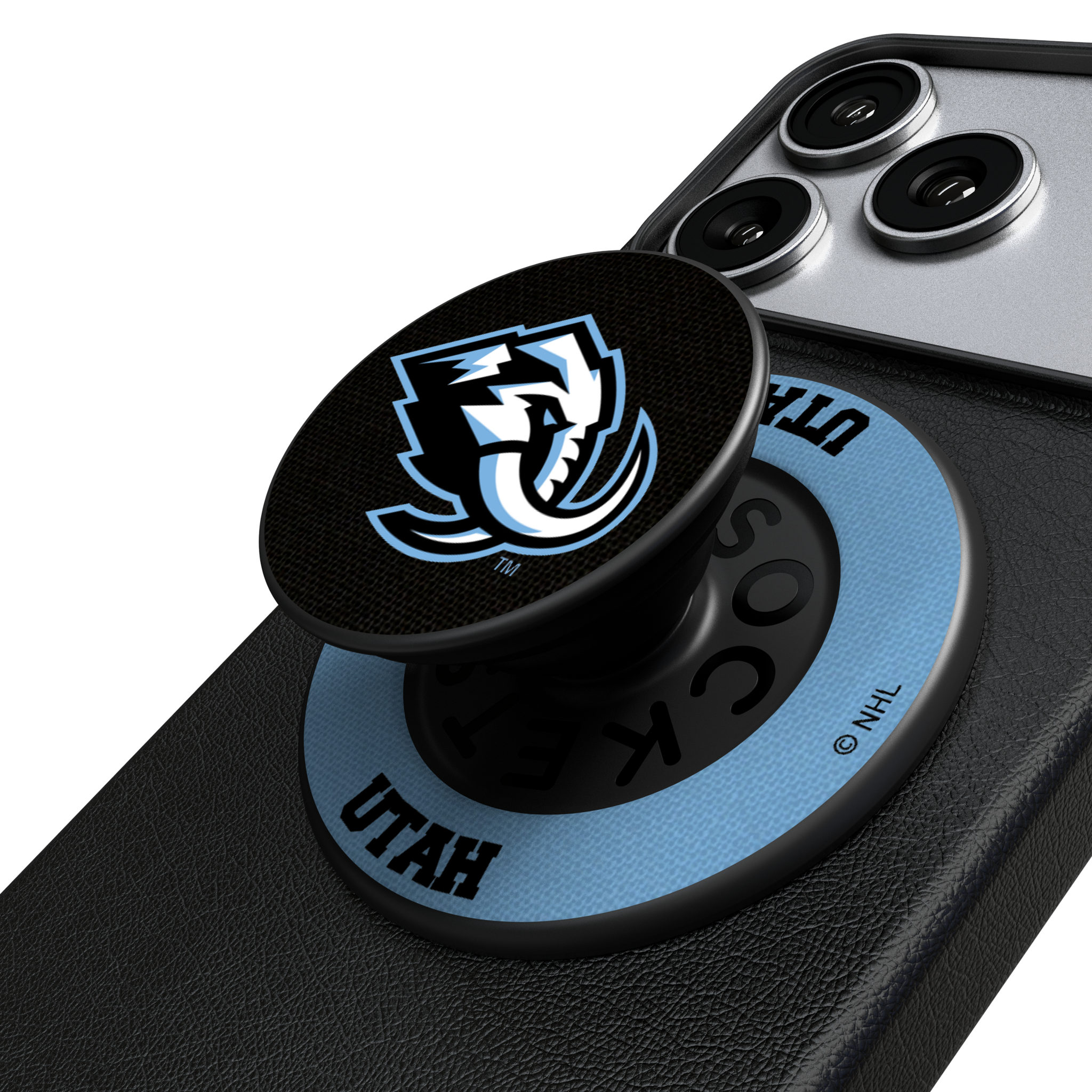 Utah Mammoth Personalized Endzone Solid Popsockets Round Magnetic