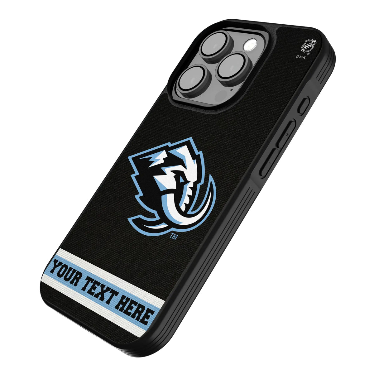 Utah Mammoth Personalized Stripe iPhone Bump Phone Case for Apple iPhone - Isometric View