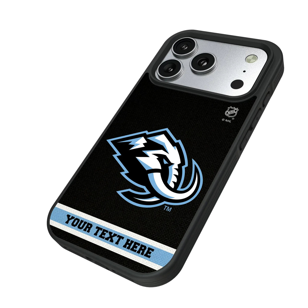Utah Mammoth Personalized Stripe iPhone Bump Phone Case for Apple iPhone - Isometric View#Device_iPhone 17 Pro