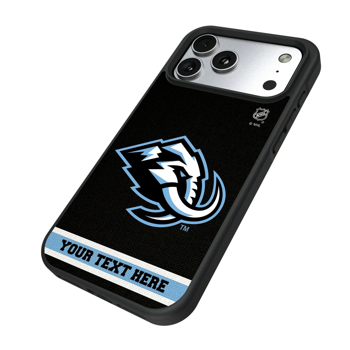 Utah Mammoth Personalized Stripe iPhone Bump Phone Case for Apple iPhone - Isometric View#Device_iPhone 17 Pro Max