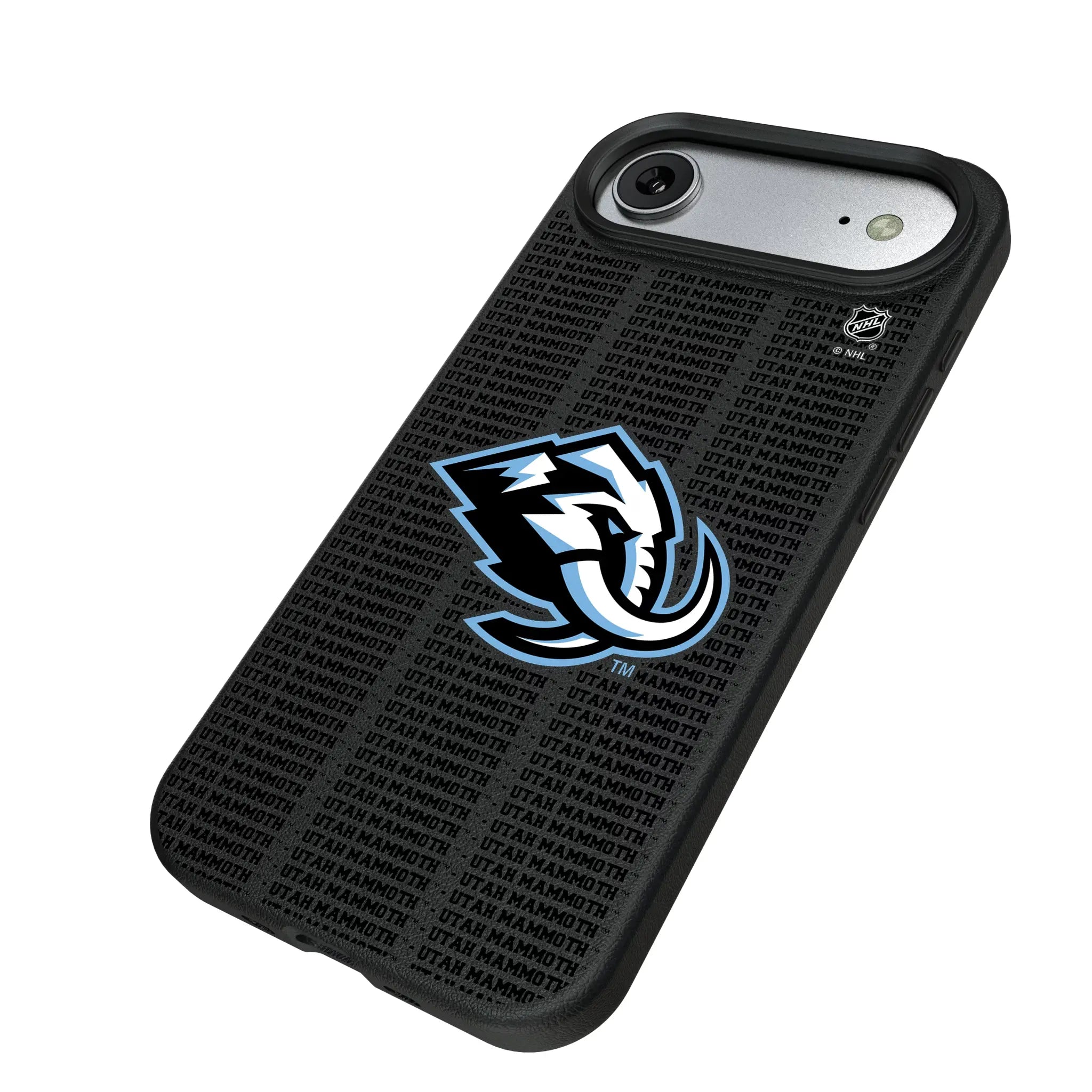 Utah Mammoth Text Backdrop iPhone MagSafe Compatible Phone Case for Apple iPhone - Isometric View#Device_iPhone Air