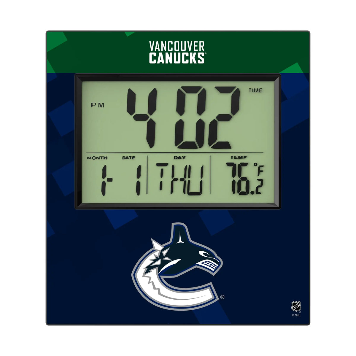 Vancouver Canucks Color Block Wall Clock