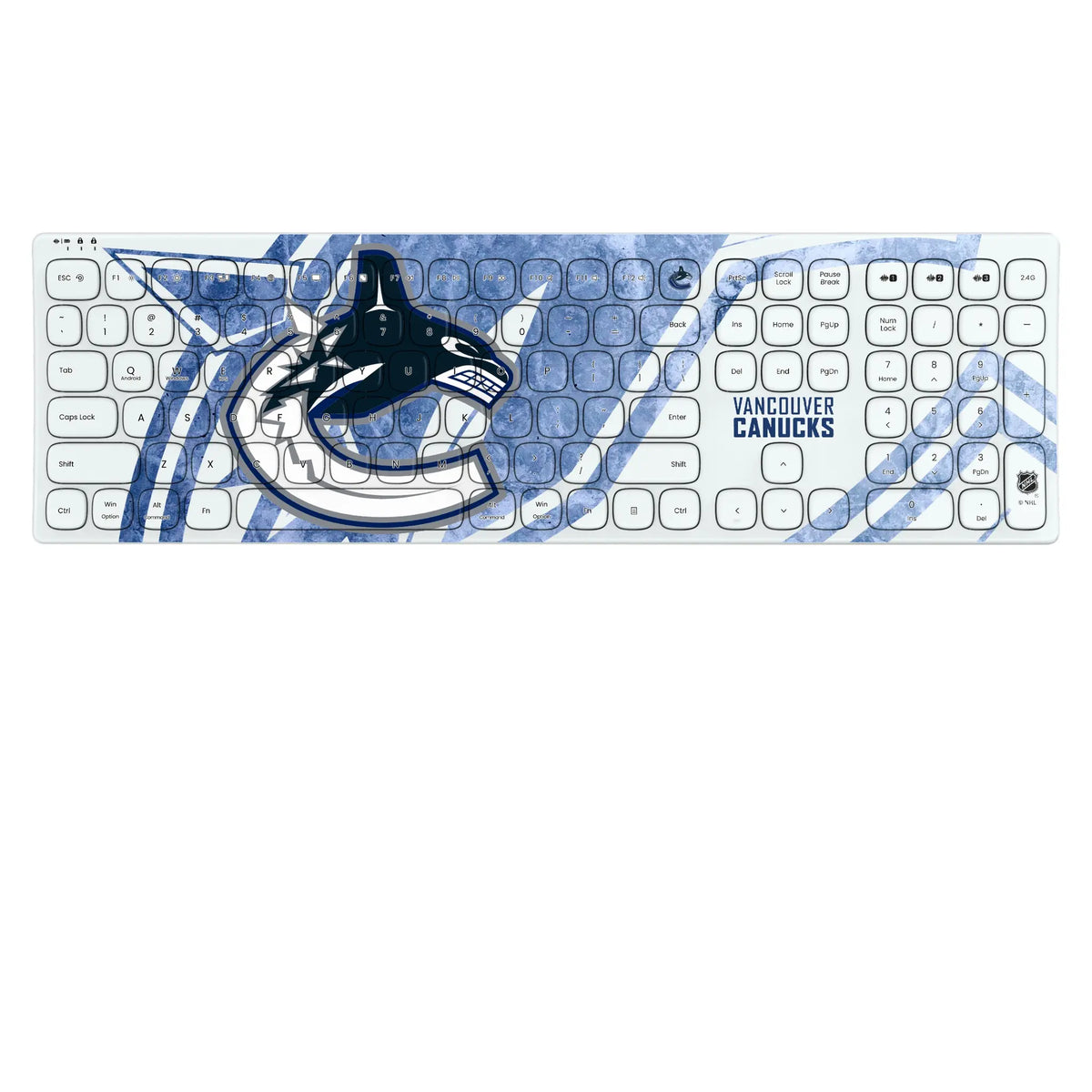 Vancouver Canucks Ice Tilt KKB605 Curved Wireless Keyboard