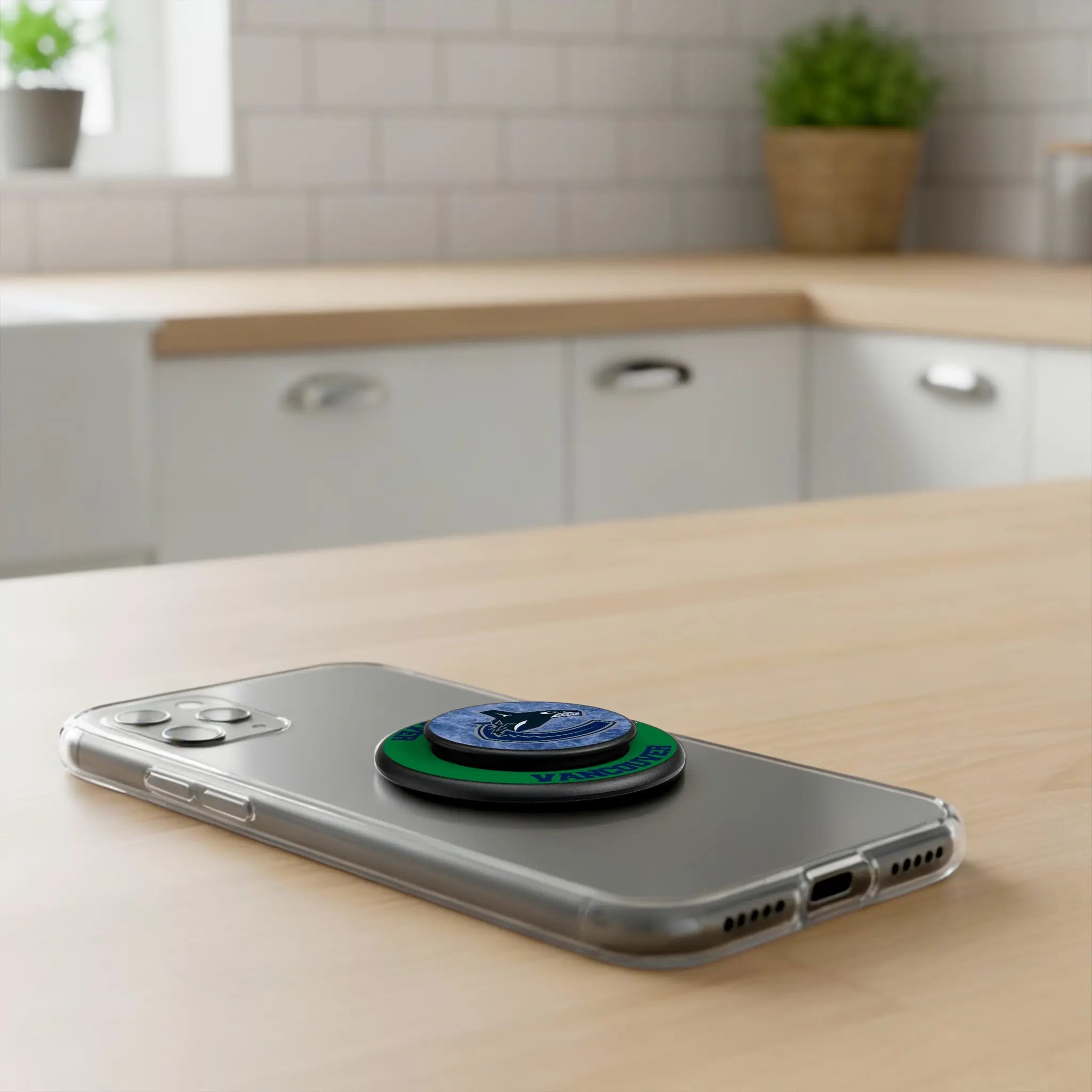 Vancouver Canucks Ice Wordmark Popsockets Round Magnetic - Lifestyle