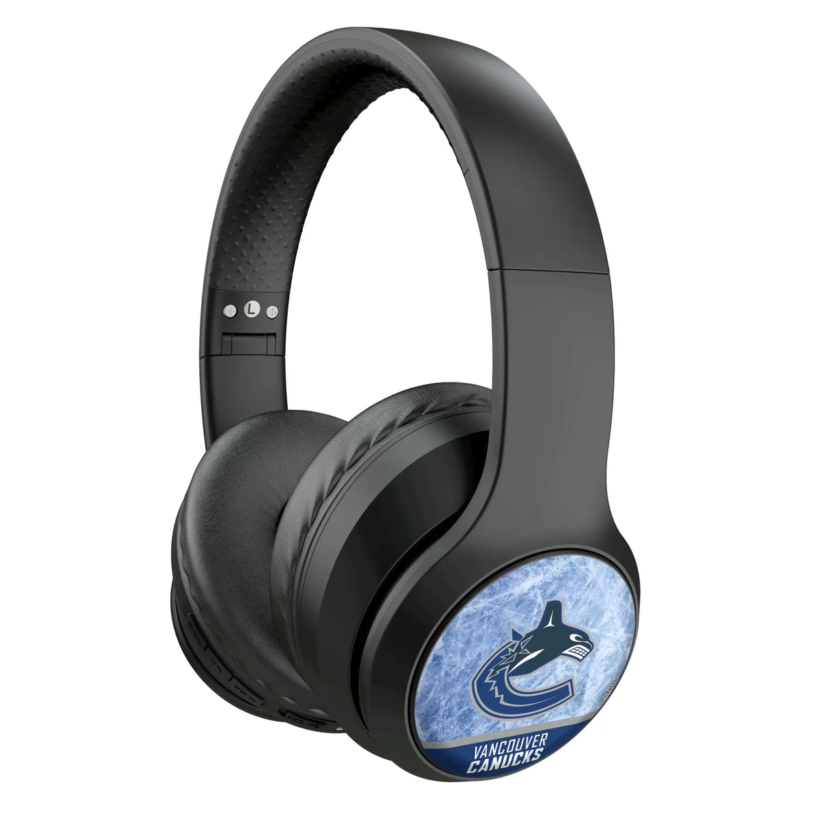 Vancouver Canucks Ice Wordmark Wireless Over-Ear Headphones With Case