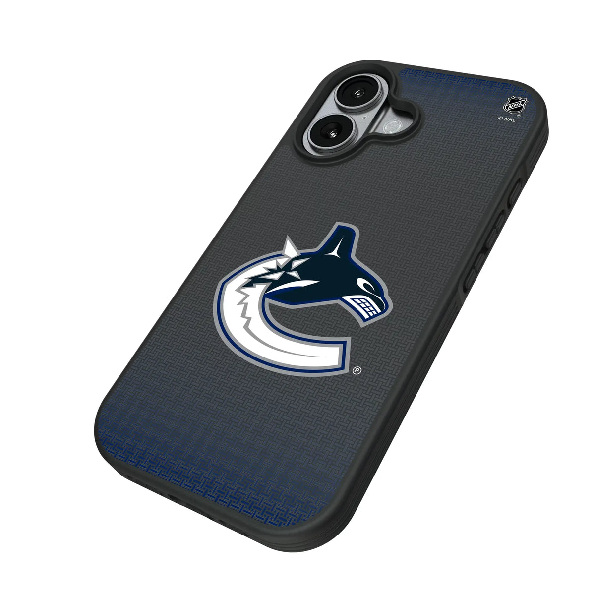 Vancouver Canucks Linen iPhone Bump Phone Case for Apple iPhone - Isometric View#Device_iPhone 17