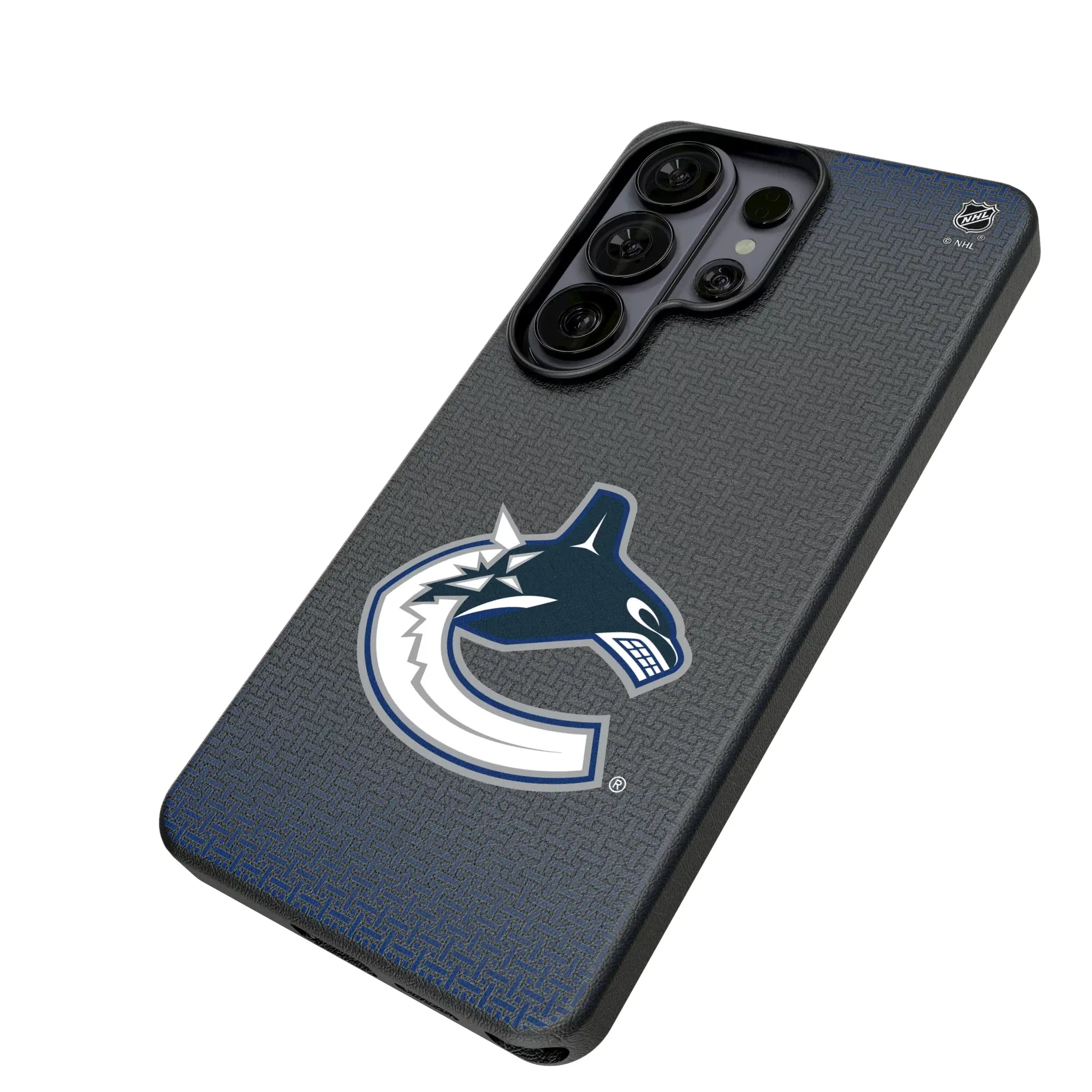 Vancouver Canucks Linen Galaxy MagSafe Compatible Phone Case for Samsung Galaxy - Isometric View#Device_Galaxy S26 Ultra