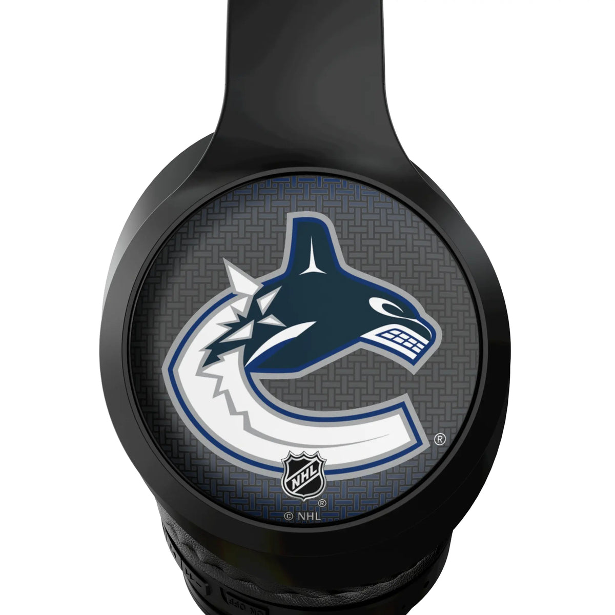 Vancouver Canucks Linen Wireless Over-Ear Headphones With Case - Detail