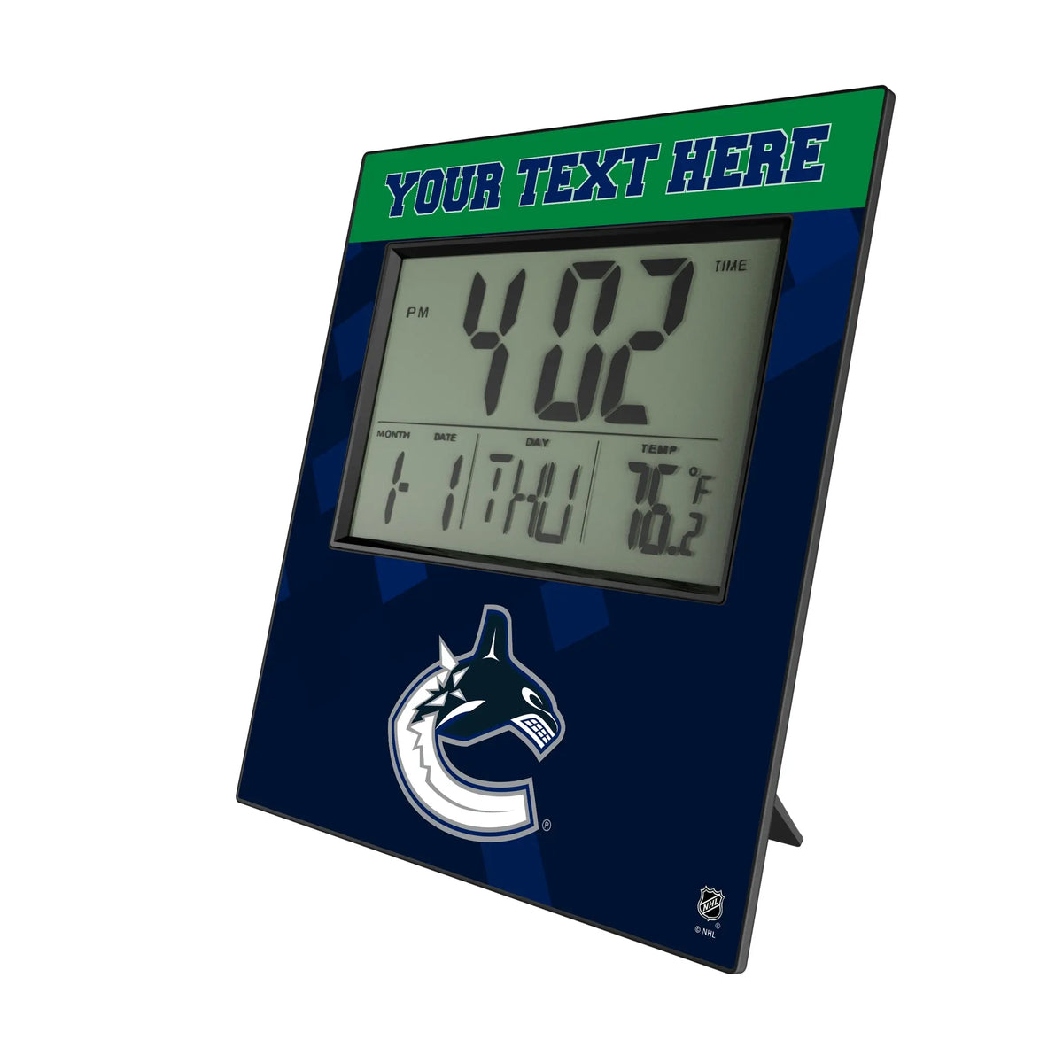 Vancouver Canucks Personalized Color Block Wall Clock