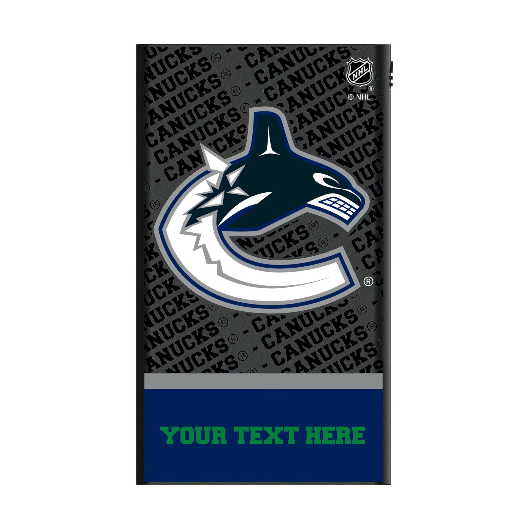 Vancouver Canucks Personalized EndZone Plus 5000mAh Flat Powerbank