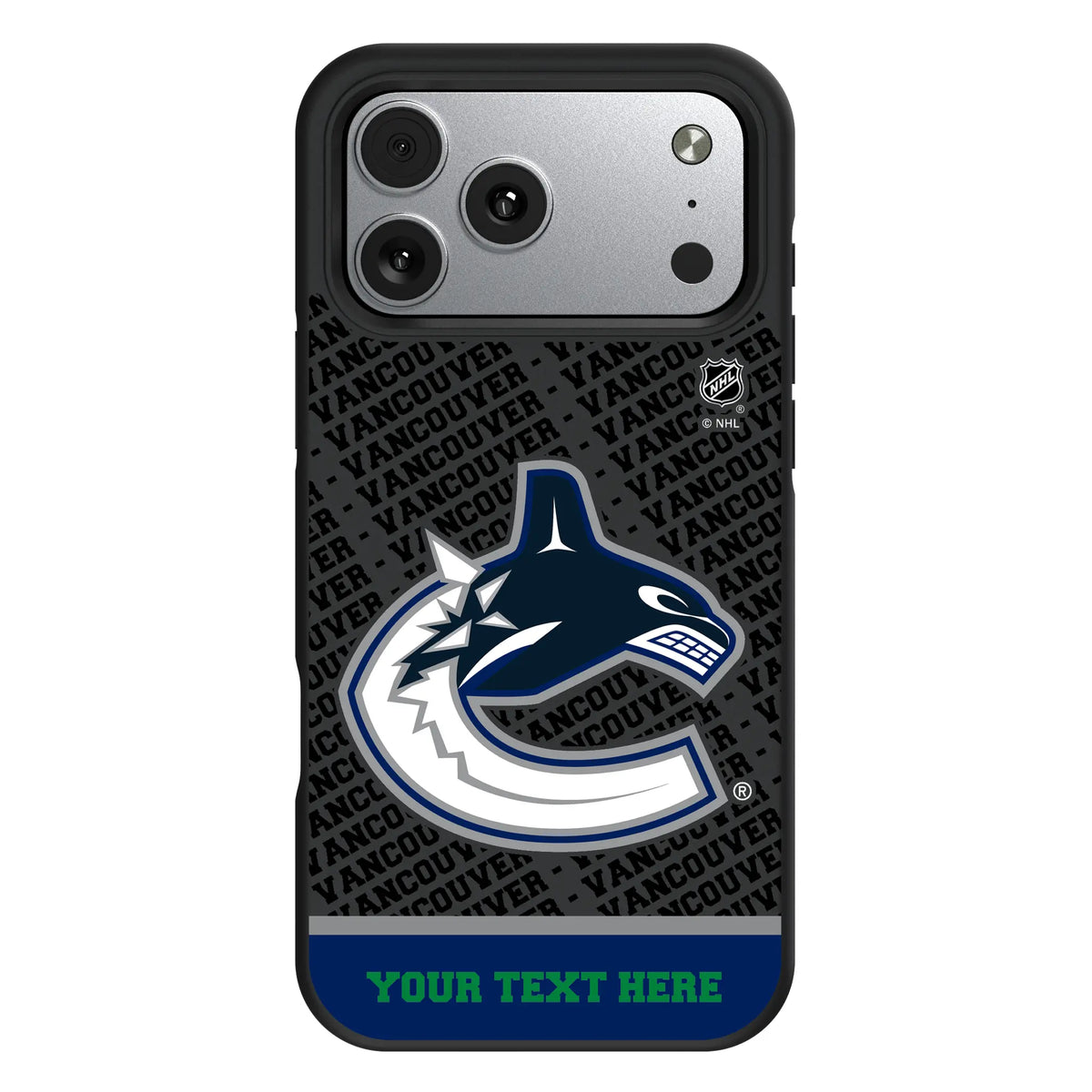 Vancouver Canucks Personalized EndZone Plus iPhone Bump Phone Case for Apple iPhone#Device_iPhone 17 Pro Max