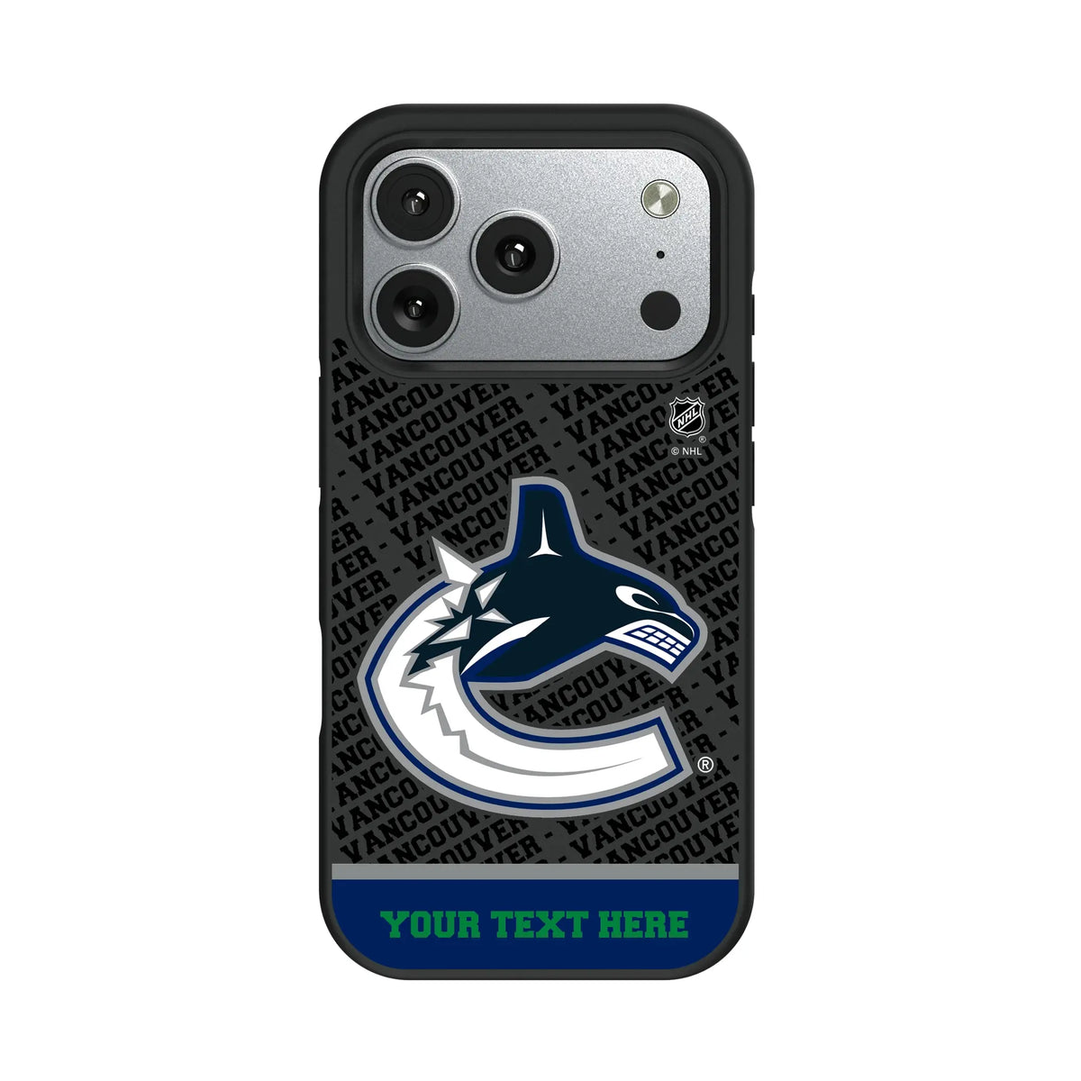 Vancouver Canucks Personalized EndZone Plus iPhone Bump Phone Case for Apple iPhone#Device_iPhone 17 Pro