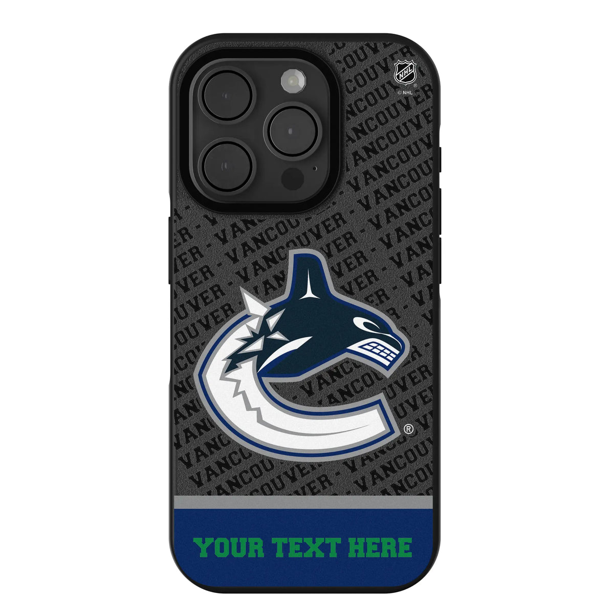 Vancouver Canucks Personalized EndZone Plus iPhone Bump Phone Case for Apple iPhone