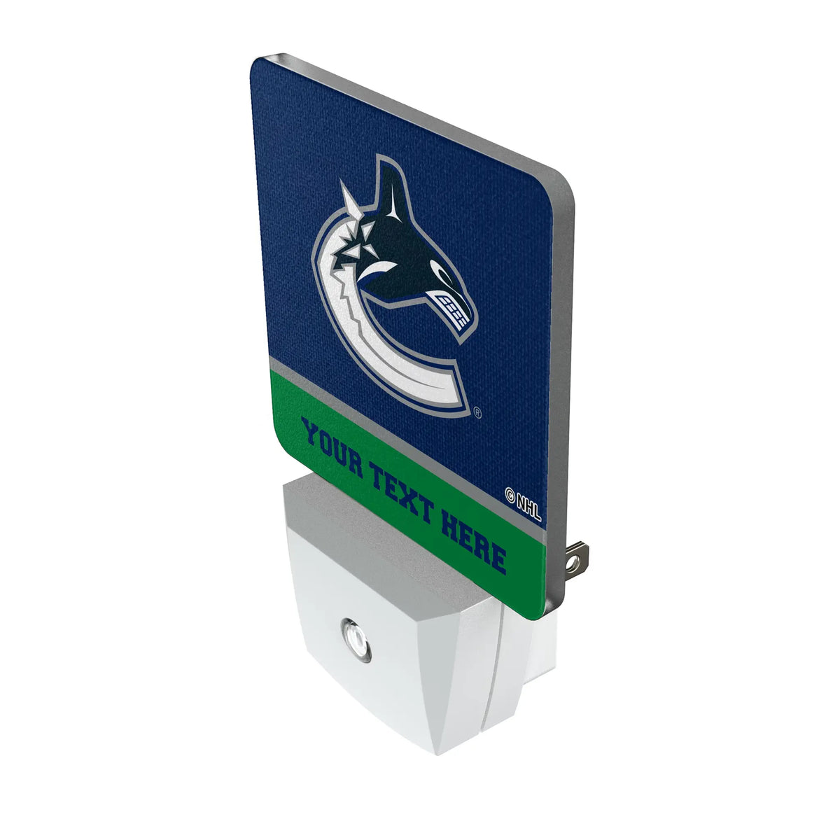 Vancouver Canucks Personalized Endzone Solid Night Light 2-Pack - Isometric View