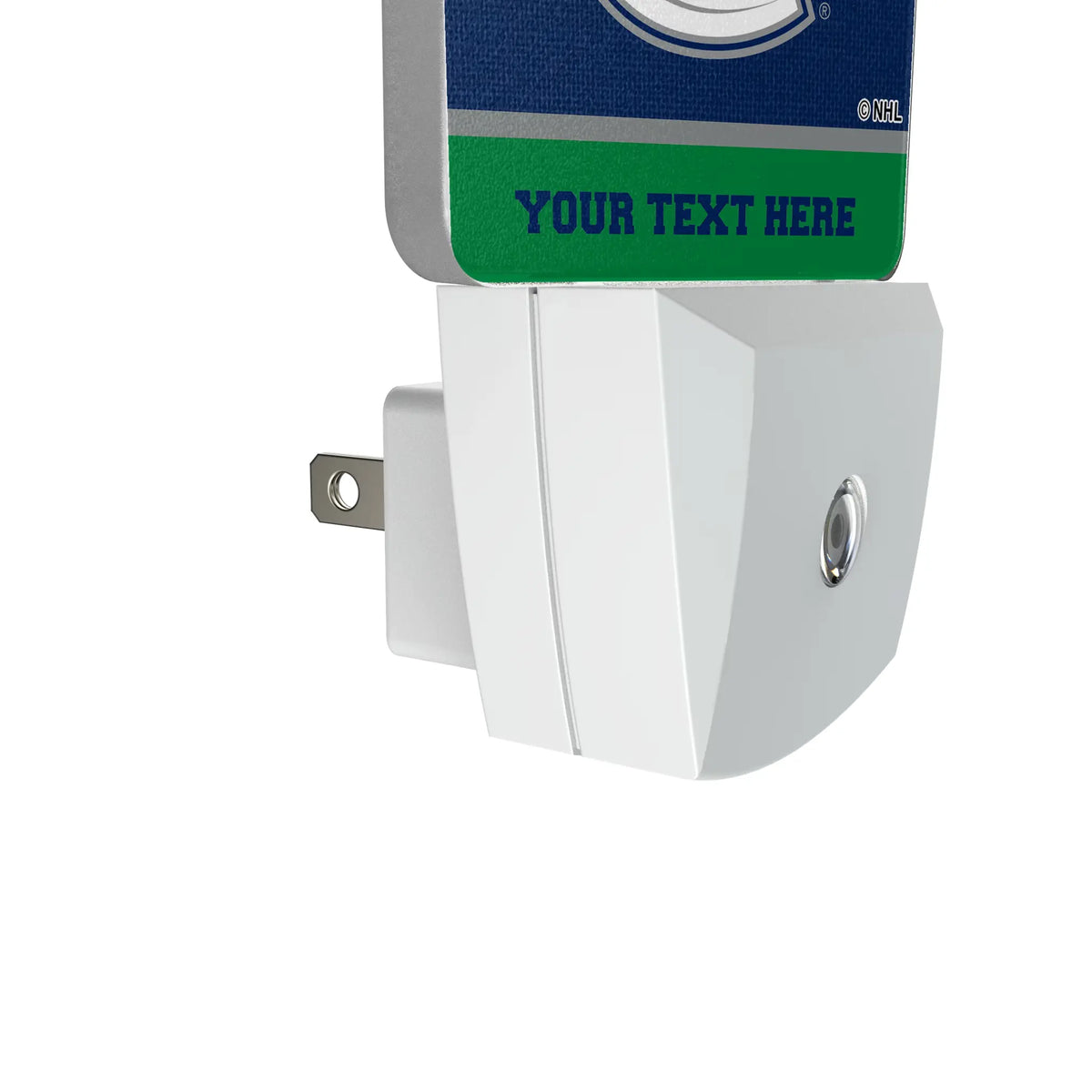 Vancouver Canucks Personalized Endzone Solid Night Light 2-Pack - Detail