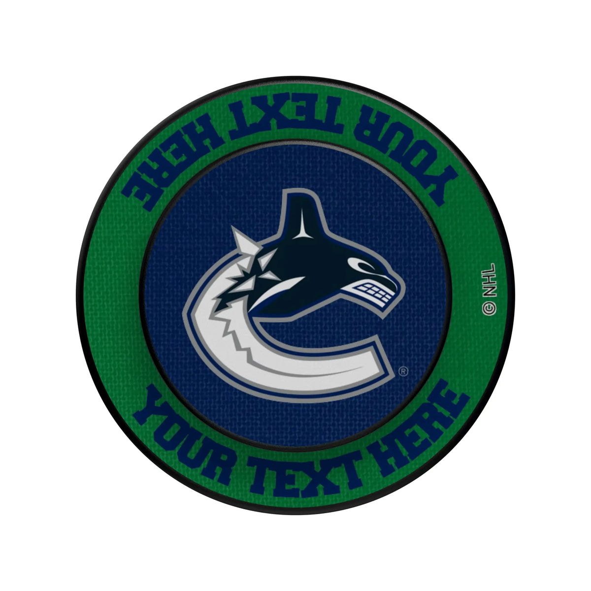 Vancouver Canucks Personalized Endzone Solid Popsockets Round Magnetic