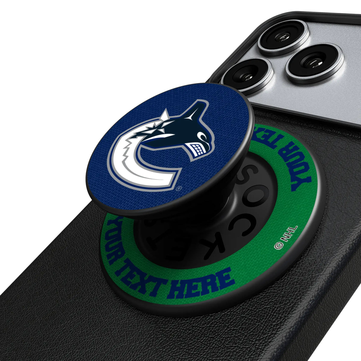Vancouver Canucks Personalized Endzone Solid Popsockets Round Magnetic