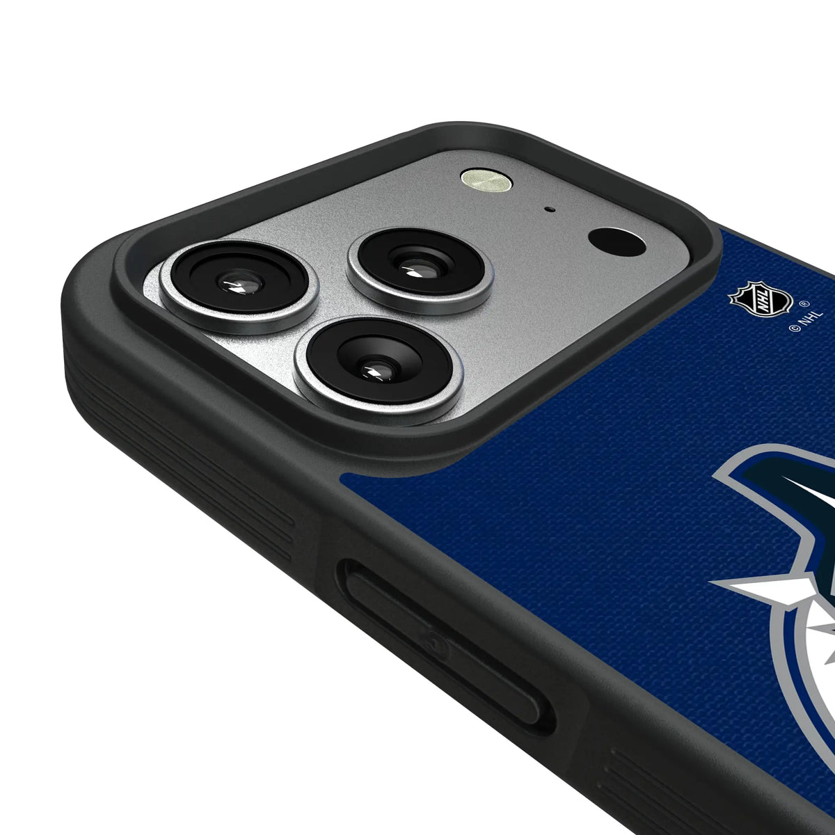 Vancouver Canucks Personalized Stripe iPhone Bump Phone Case for Apple iPhone - Detail#Device_iPhone 17 Pro