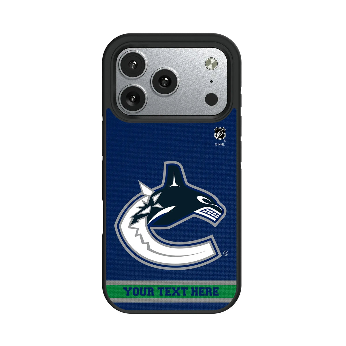 Vancouver Canucks Personalized Stripe iPhone Bump Phone Case for Apple iPhone#Device_iPhone 17 Pro