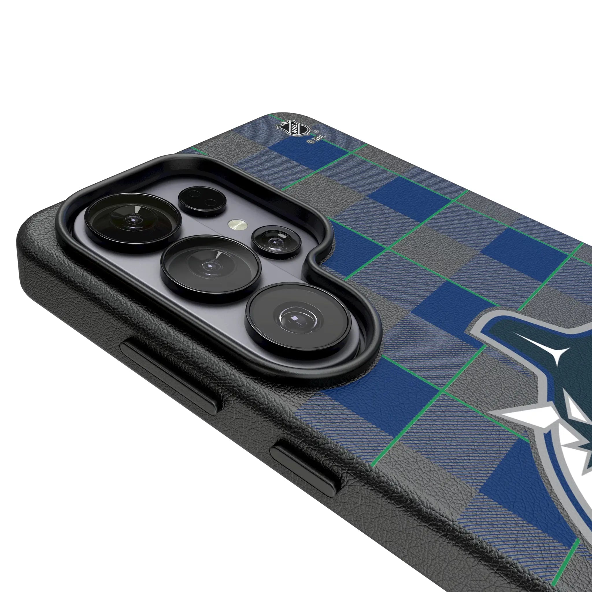 Vancouver Canucks Plaid Galaxy MagSafe Compatible Phone Case for Samsung Galaxy - Detail#Device_Galaxy S26 Ultra