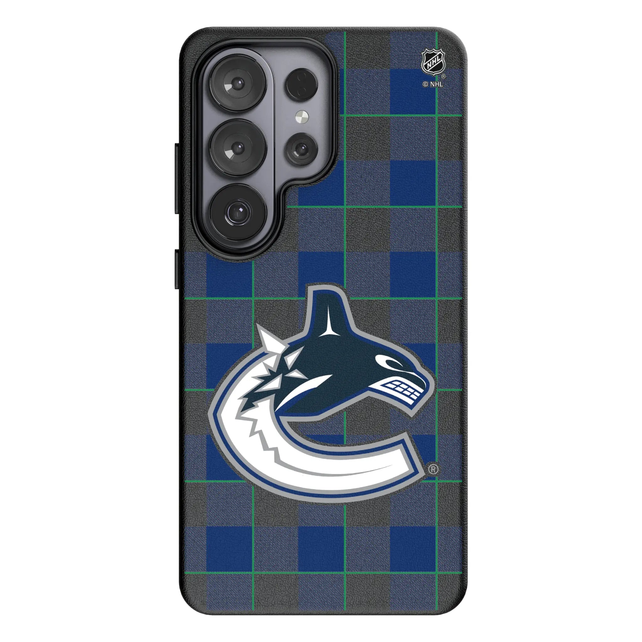 Vancouver Canucks Plaid Galaxy MagSafe Compatible Phone Case for Samsung Galaxy#Device_Galaxy S26 Ultra