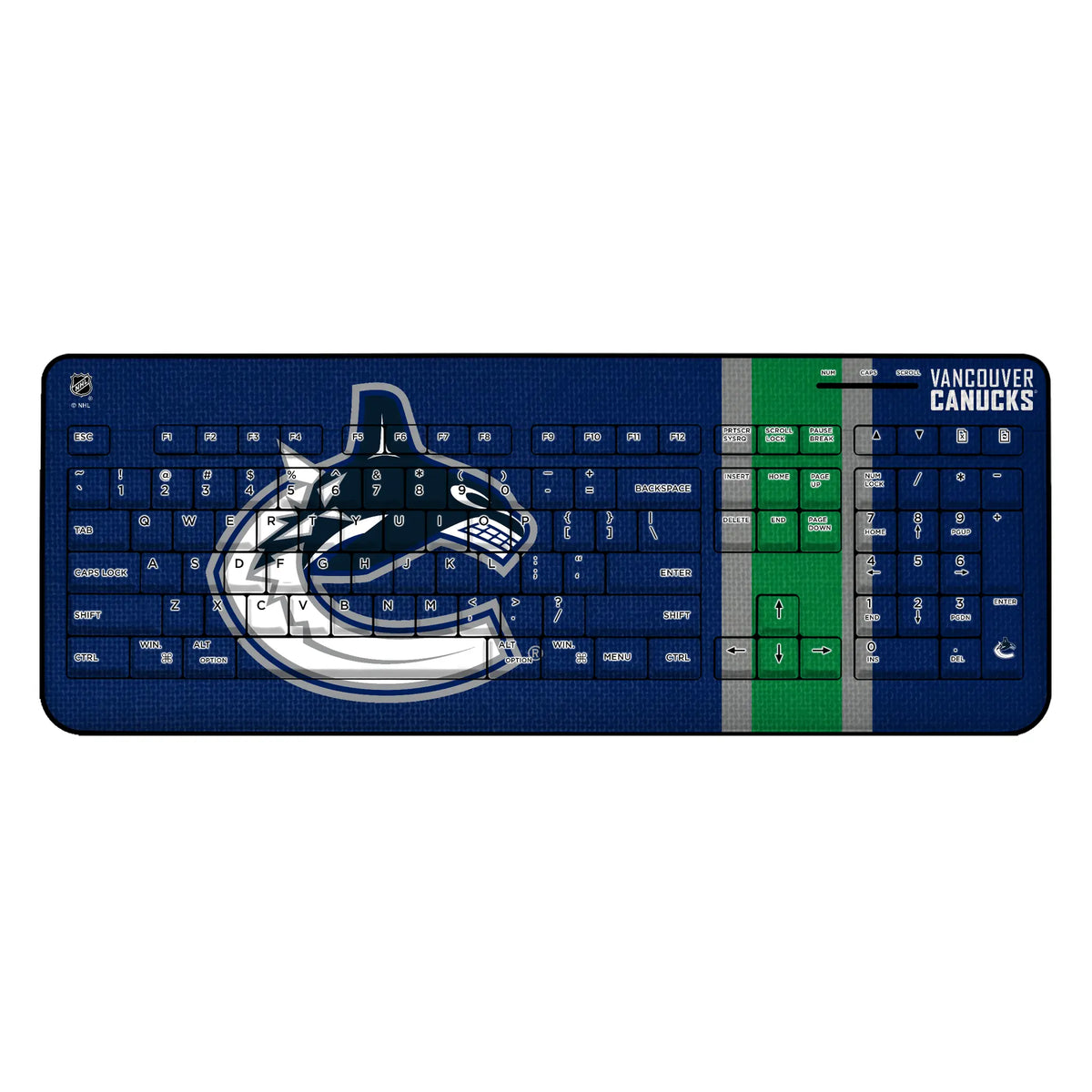 Vancouver Canucks Stripe Wireless USB Keyboard