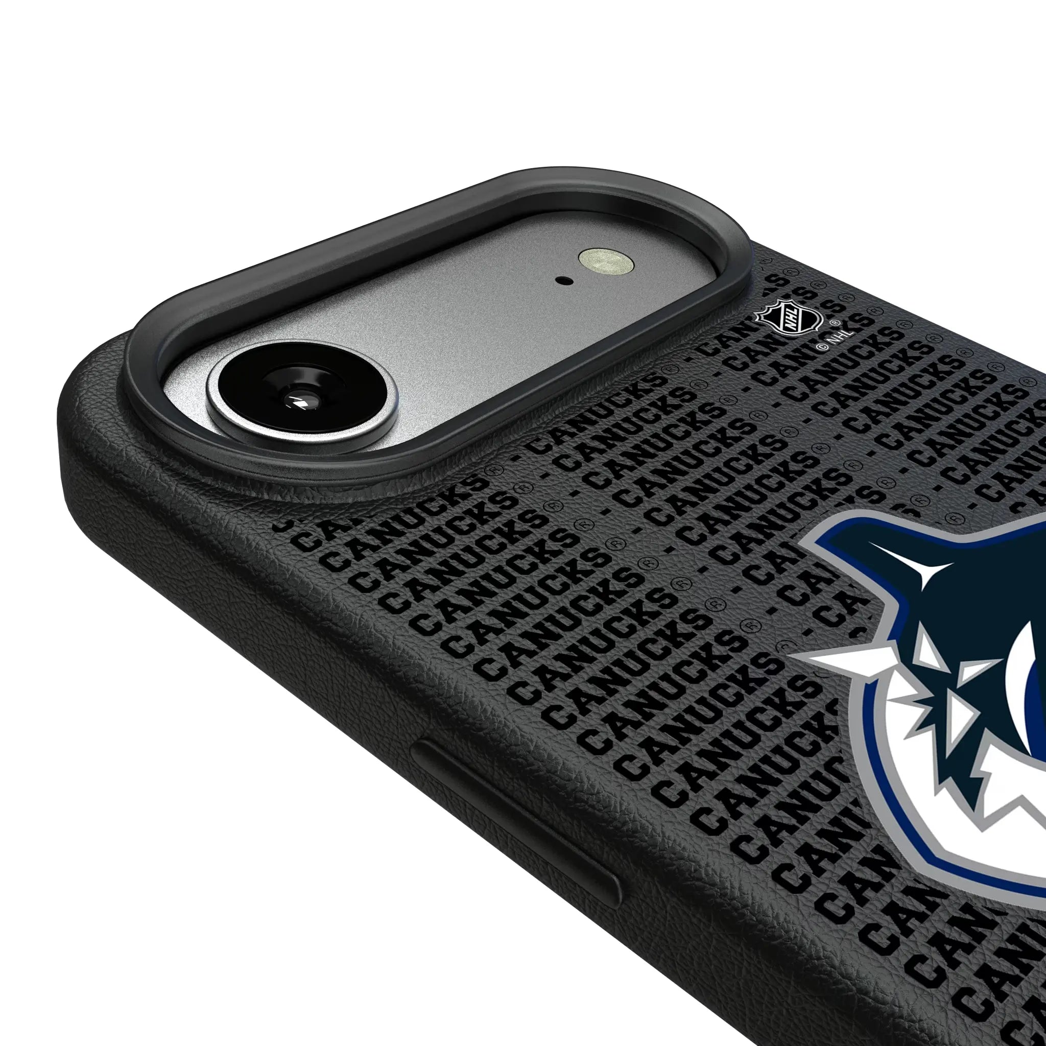 Vancouver Canucks Text Backdrop iPhone MagSafe Compatible Phone Case for Apple iPhone - Detail#Device_iPhone Air