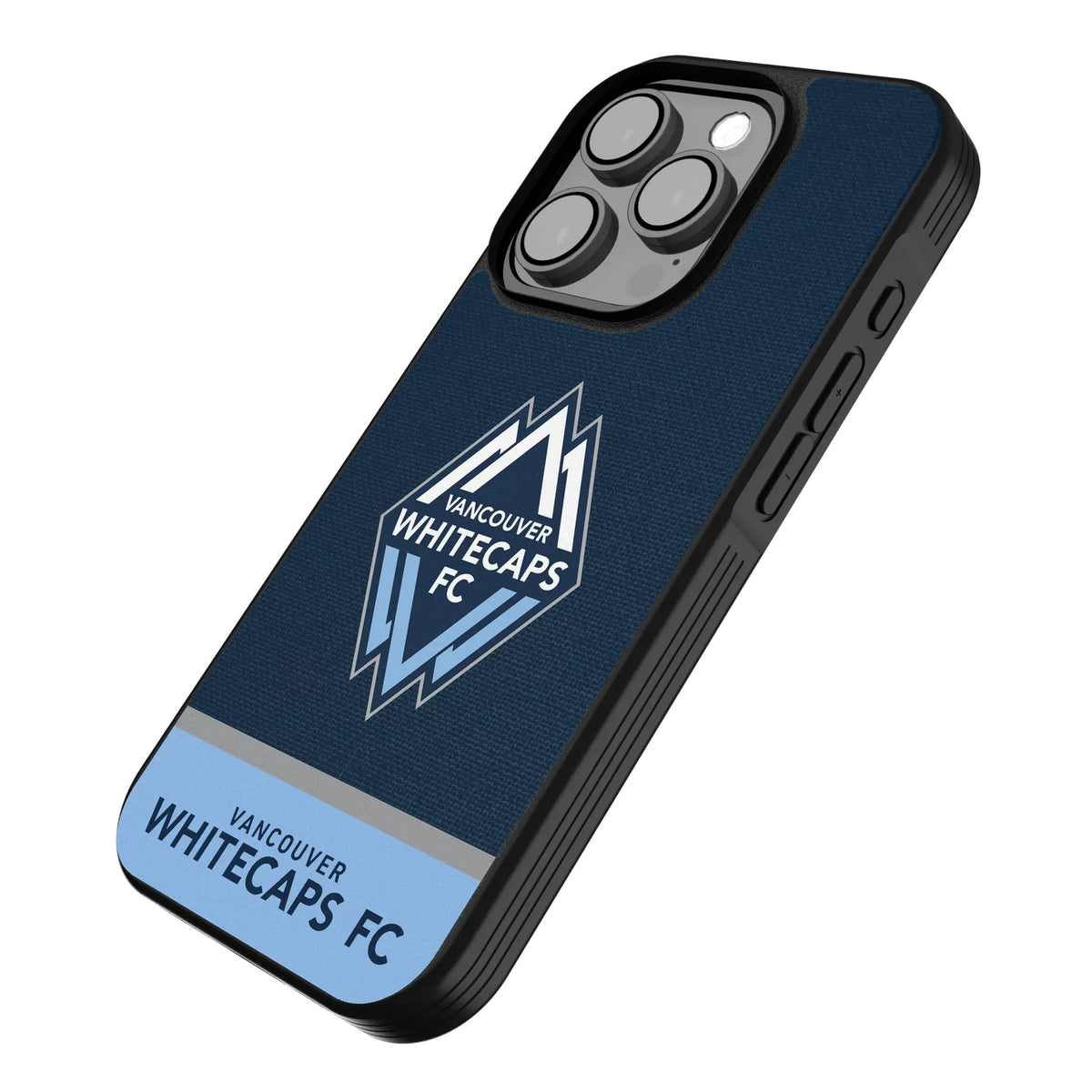 Vancouver Whitecaps Endzone Solid iPhone Bump Phone Case for Apple iPhone - Isometric View