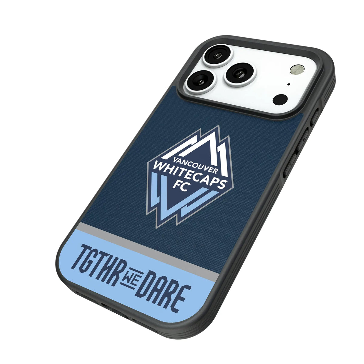 Vancouver Whitecaps Endzone Solid iPhone Bump Phone Case for Apple iPhone - Isometric View#Device_iPhone 18 Pro