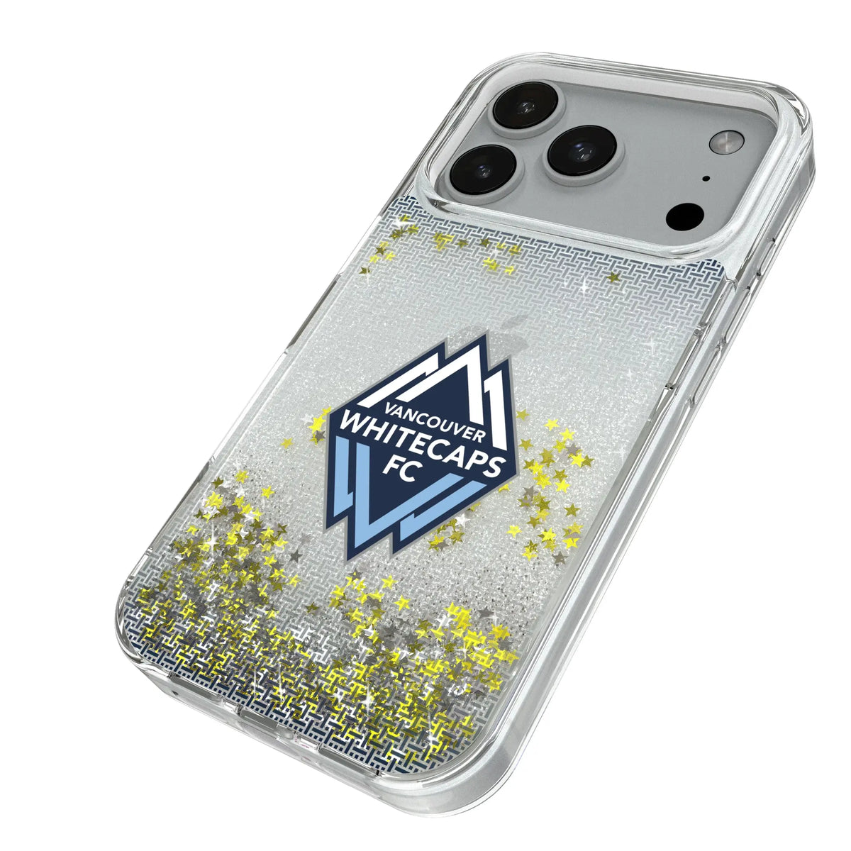 Vancouver Whitecaps Linen iPhone Glitter Phone Case for Apple iPhone - Isometric View#Device_iPhone 18 Pro