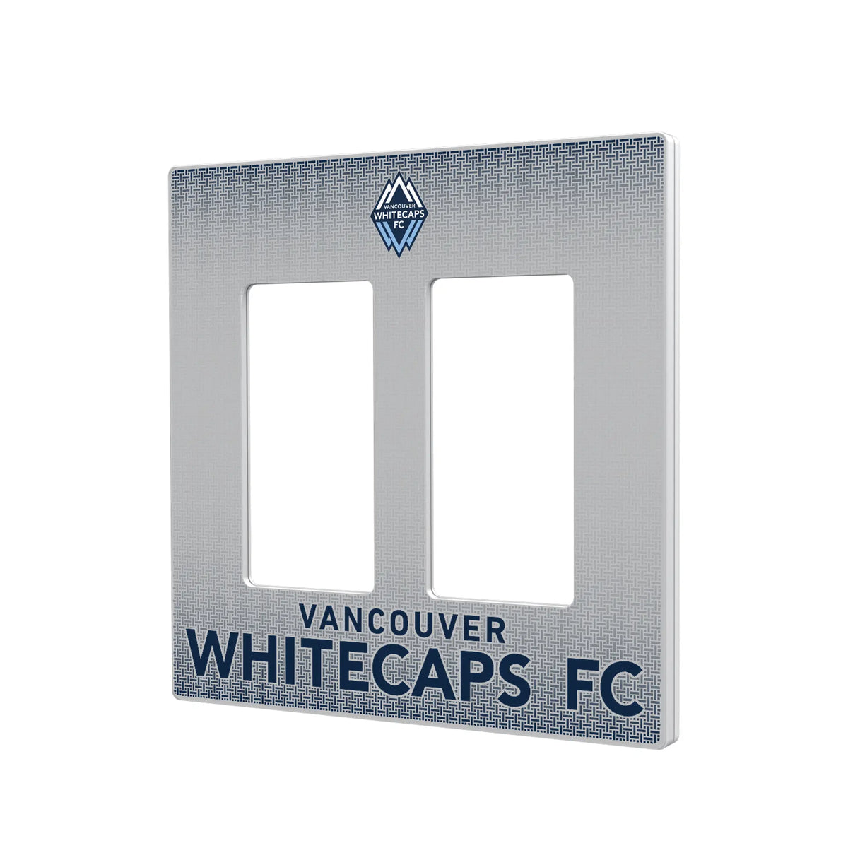 Vancouver Whitecaps Linen Hidden-Screw Light Switch Plate#Style_Double Rocker
