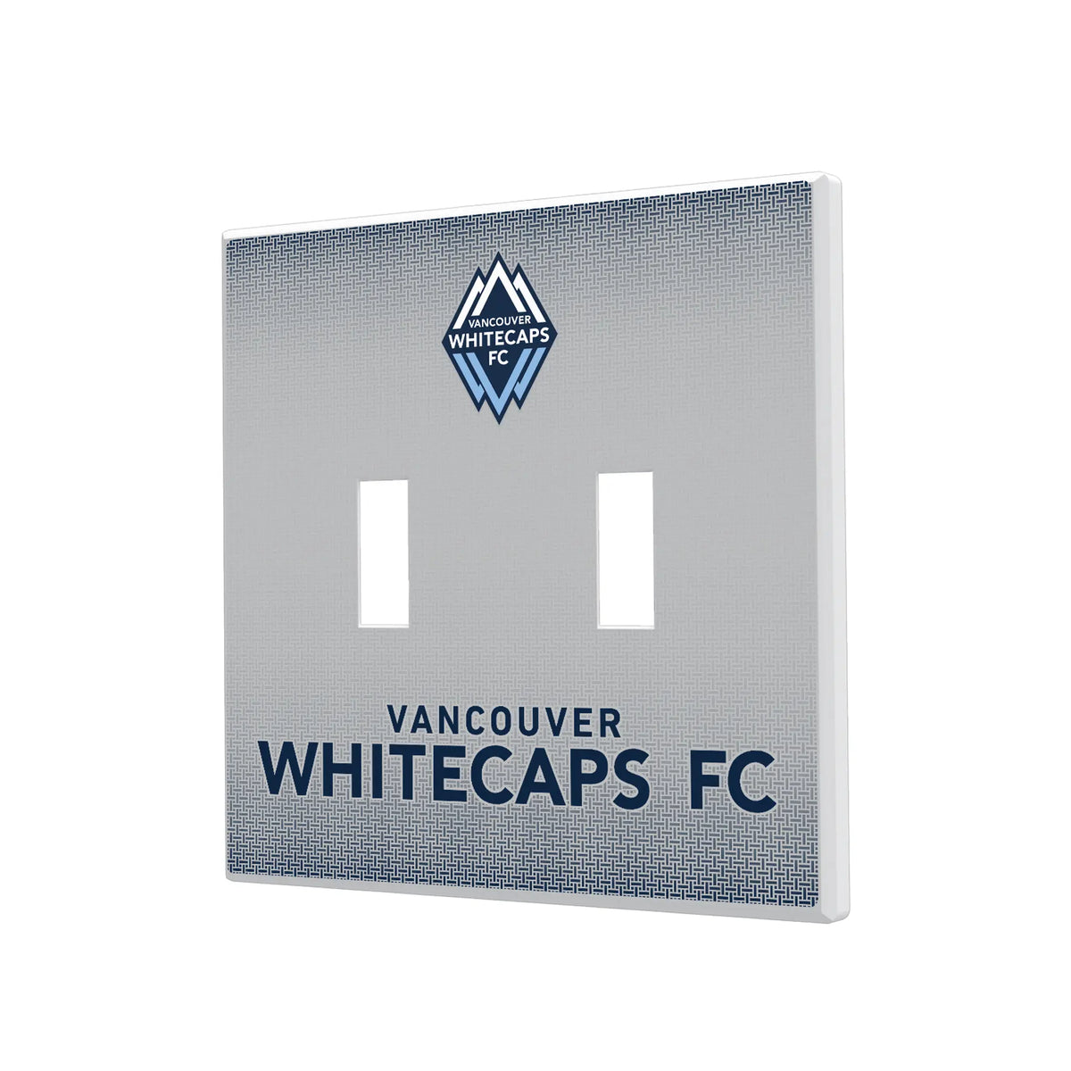 Vancouver Whitecaps Linen Hidden-Screw Light Switch Plate#Style_Double Toggle