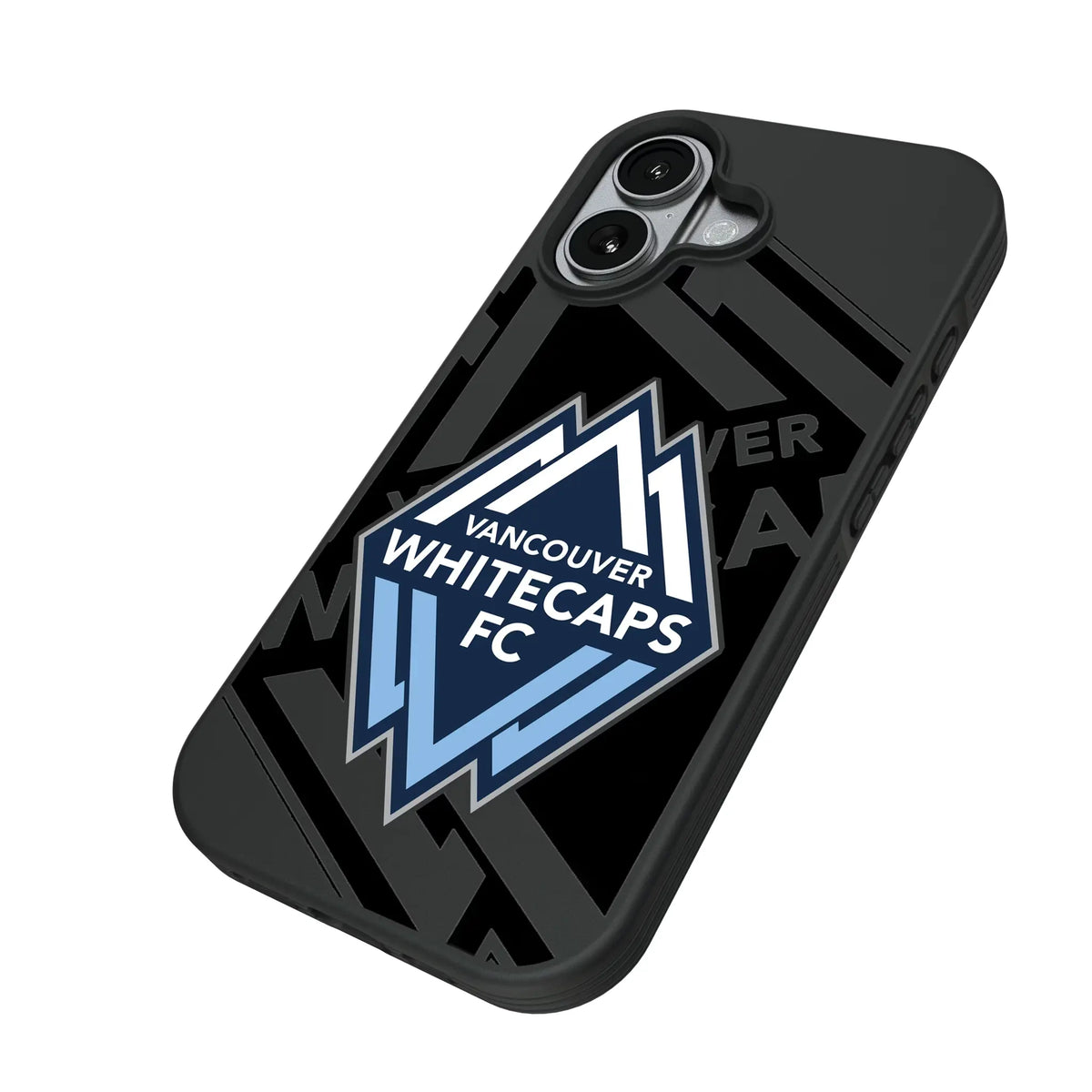 Vancouver Whitecaps Monocolor Tilt iPhone Bump Phone Case for Apple iPhone - Isometric View#Device_iPhone 17