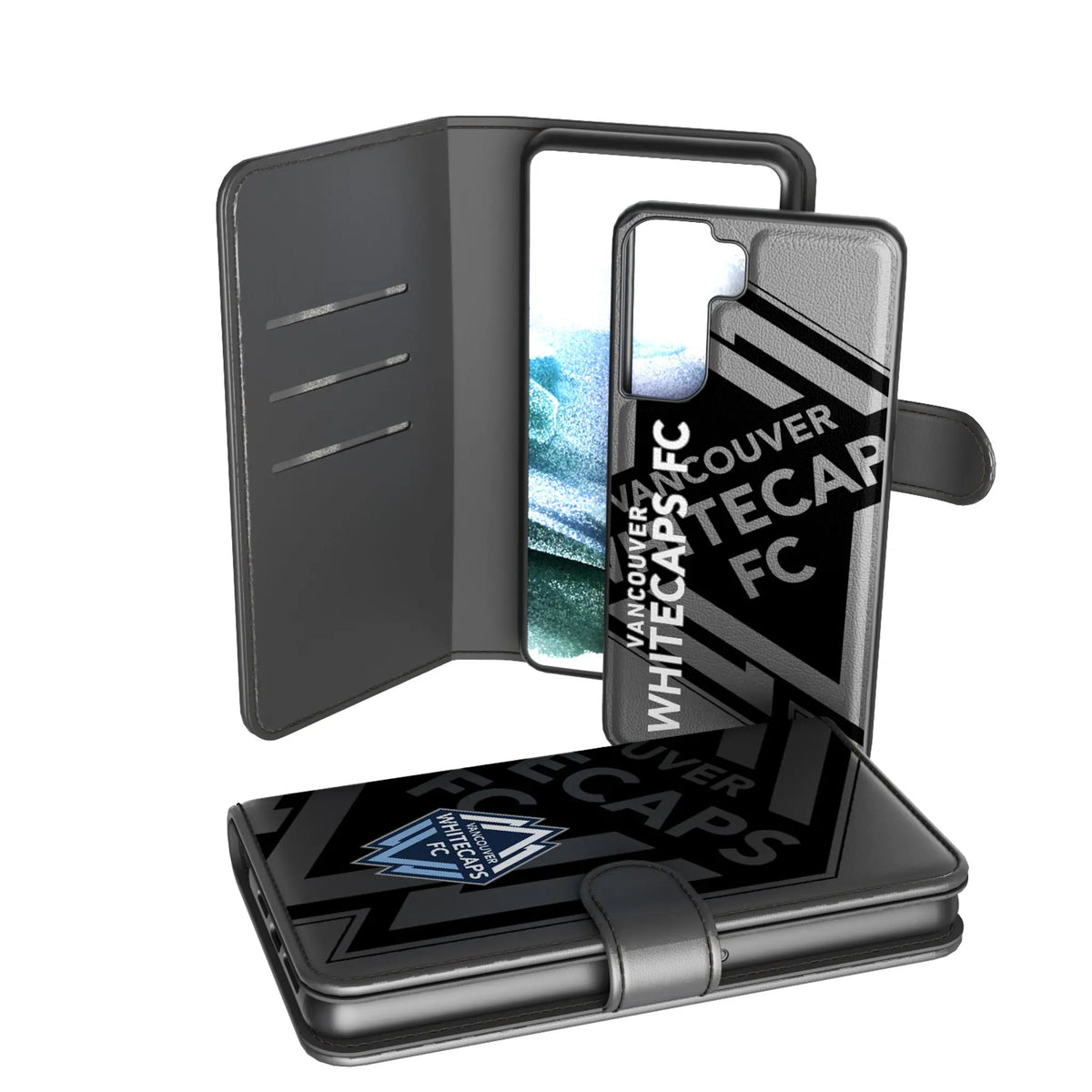 Vancouver Whitecaps Monocolor Tilt Galaxy Wallet Phone Case for Samsung Galaxy