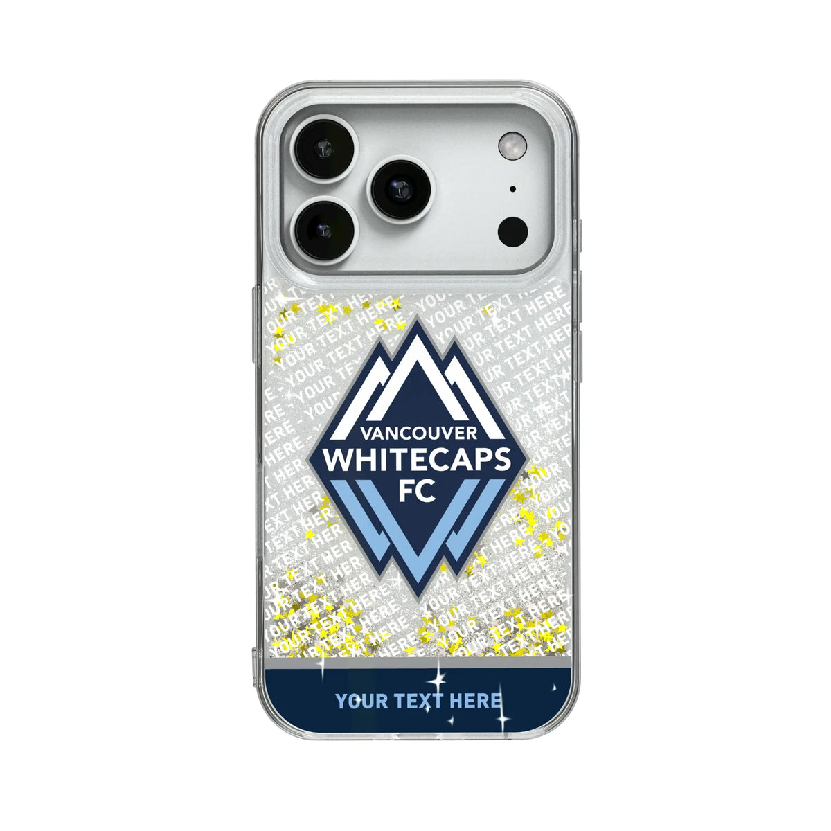 Vancouver Whitecaps Personalized EndZone Plus Glitter Phone Case for Apple iPhone