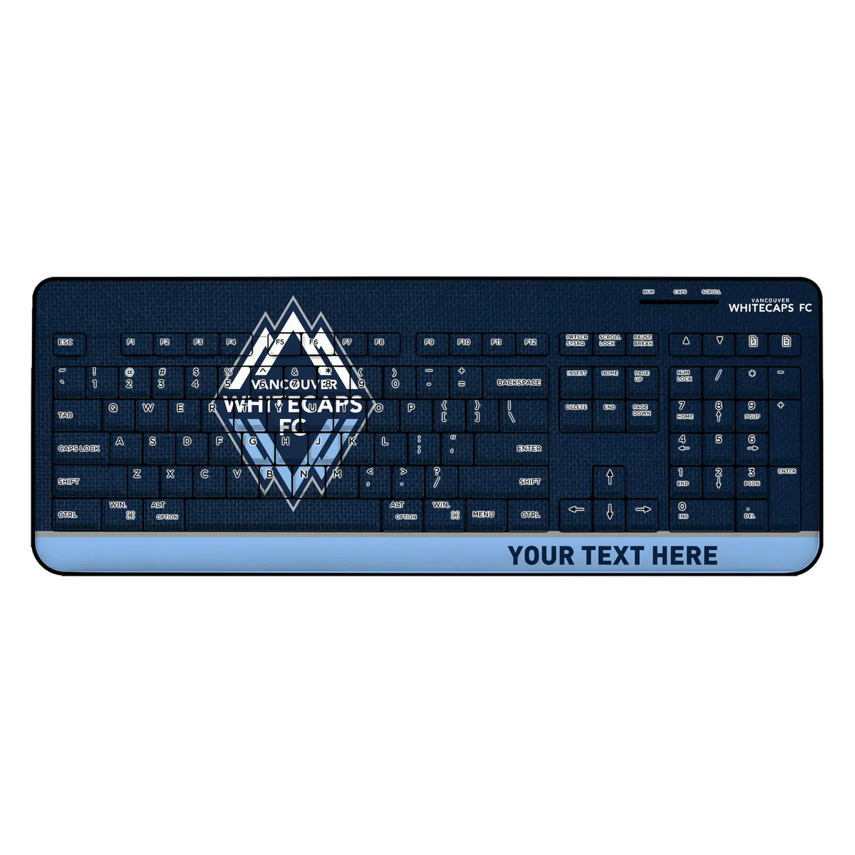 Vancouver Whitecaps Personalized Endzone Solid Wireless USB Keyboard