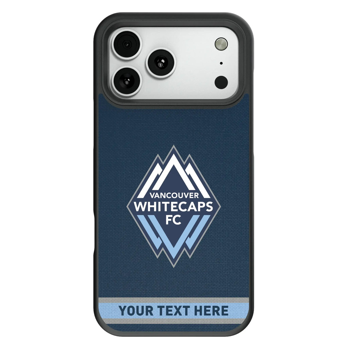 Vancouver Whitecaps Personalized Stripe Bump Phone Case for Apple iPhone