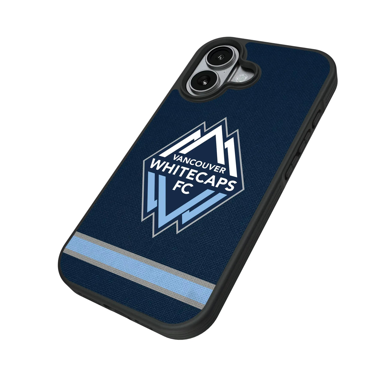 Vancouver Whitecaps Stripe iPhone Bump Phone Case for Apple iPhone - Isometric View#Device_iPhone 17