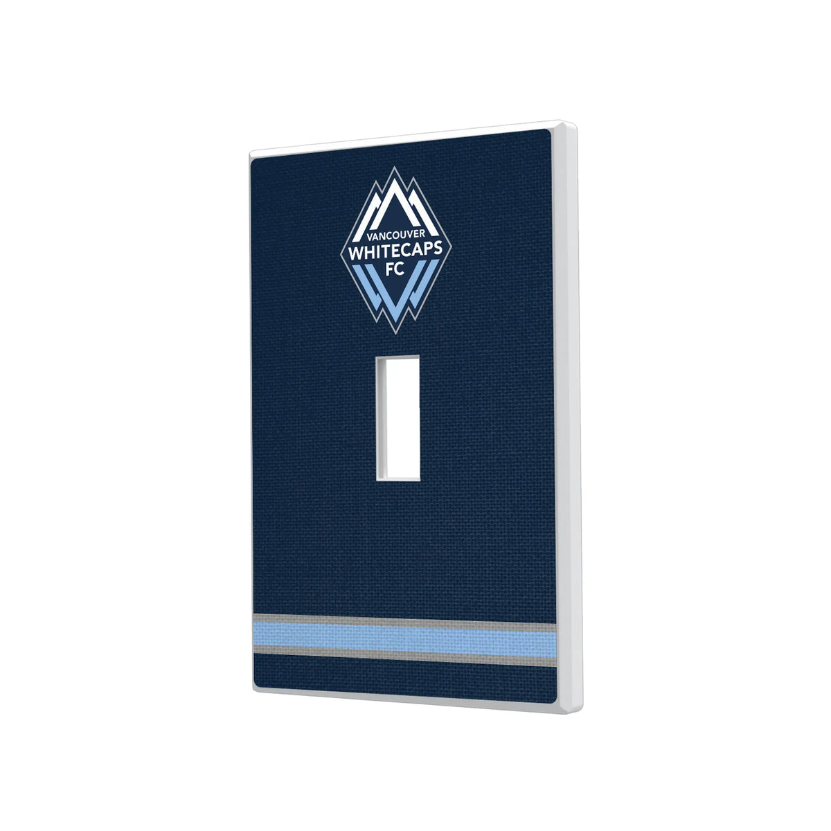 Vancouver Whitecaps Stripe Hidden-Screw Light Switch Plate#Style_Single Toggle