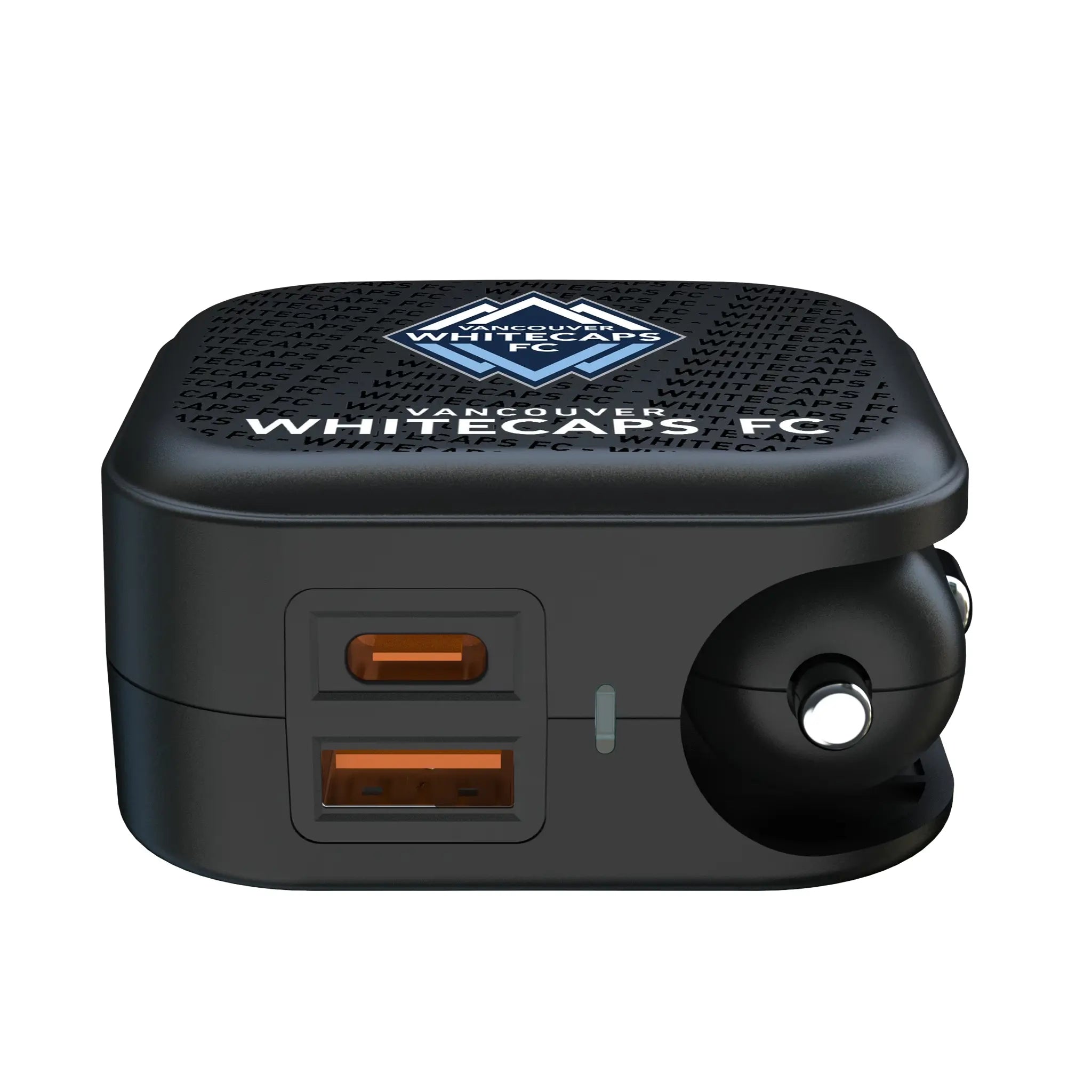 Vancouver Whitecaps Text Backdrop 2 in 1 USB A/C Charger
