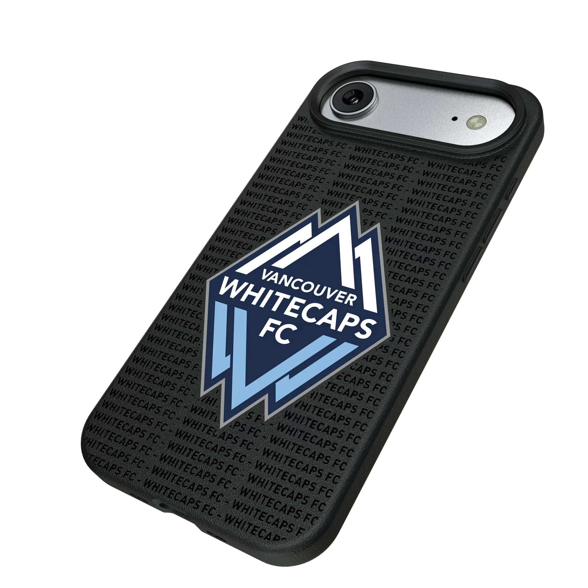 Vancouver Whitecaps Text Backdrop iPhone MagSafe Compatible Phone Case for Apple iPhone - Isometric View#Device_iPhone Air