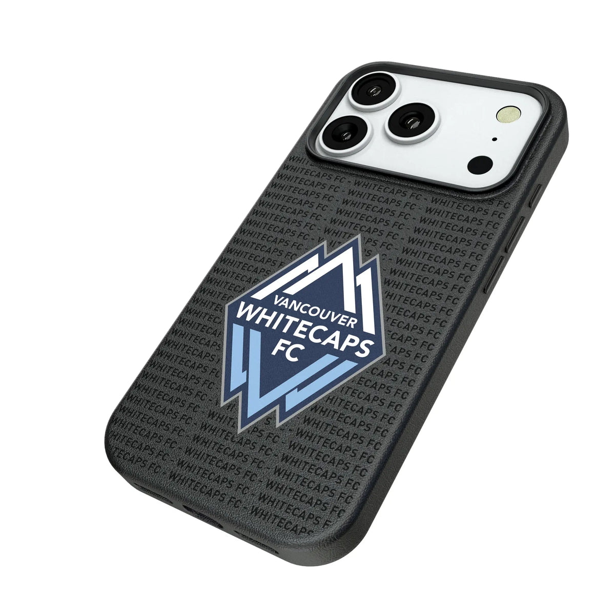 Vancouver Whitecaps Text Backdrop iPhone MagSafe Compatible Phone Case for Apple iPhone - Isometric View#Device_iPhone 18 Pro