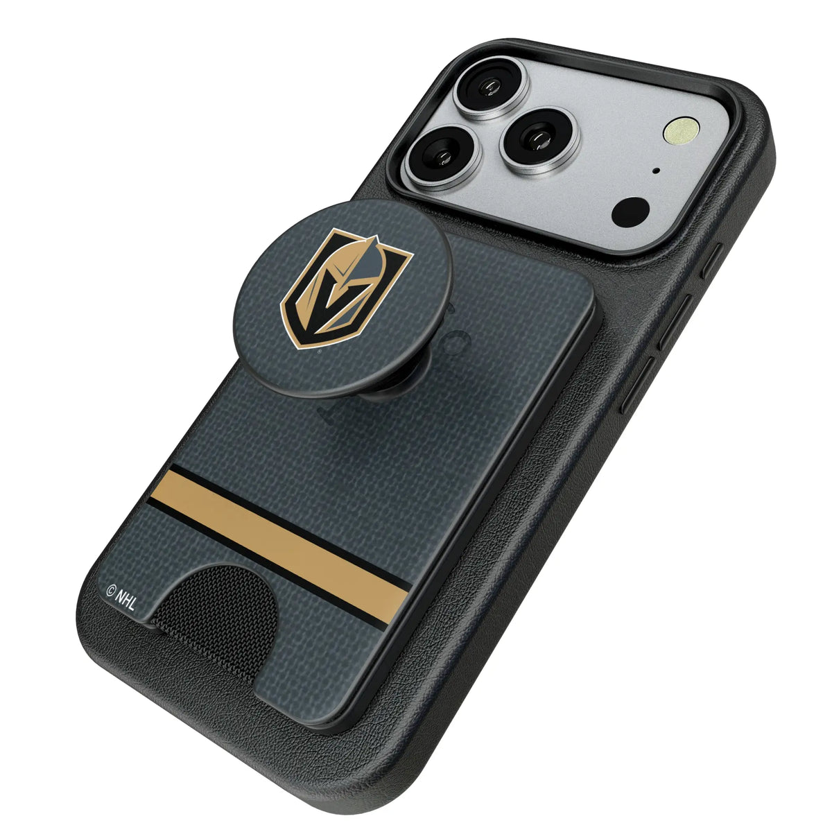 Vegas Golden Knights Endzone Solid Popsockets Wallet Magnetic - Isometric View