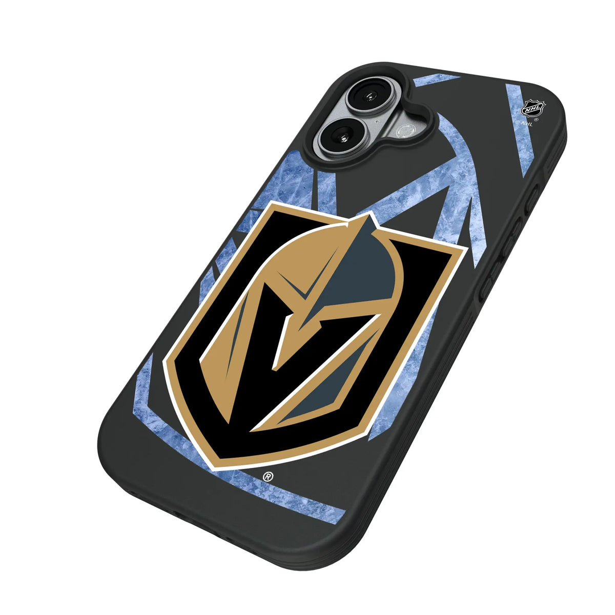Vegas Golden Knights Ice Tilt iPhone Bump Phone Case for Apple iPhone - Isometric View#Device_iPhone 17