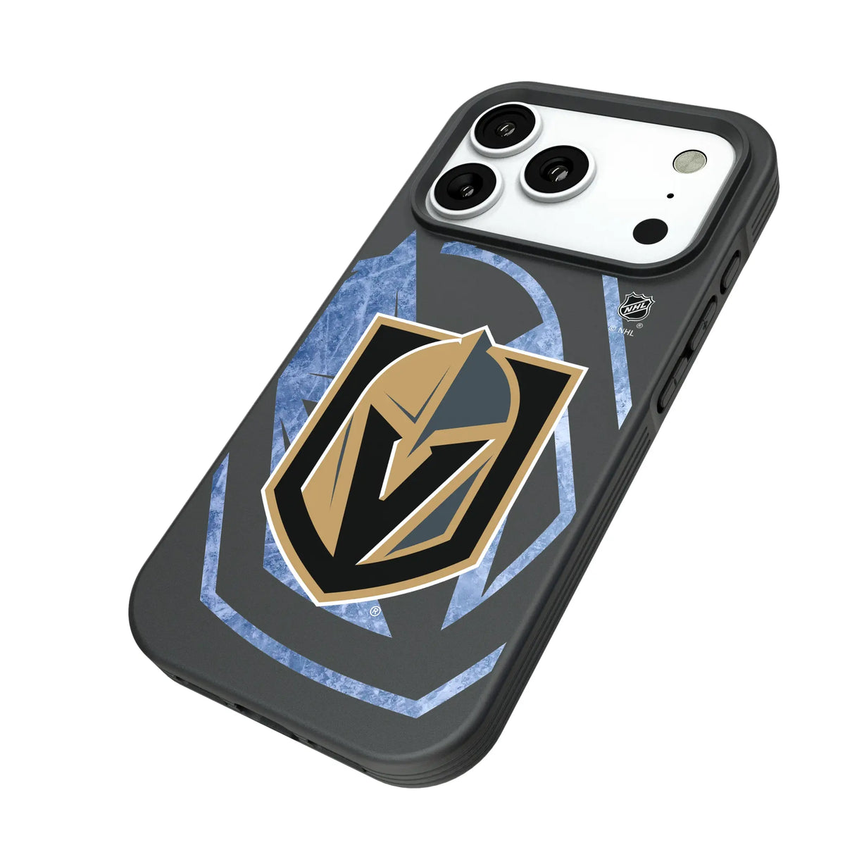 Vegas Golden Knights Ice Tilt iPhone Bump Phone Case for Apple iPhone - Isometric View#Device_iPhone 18 Pro