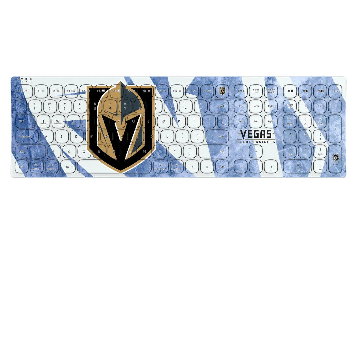 Vegas Golden Knights Ice Tilt KKB605 Curved Wireless Keyboard