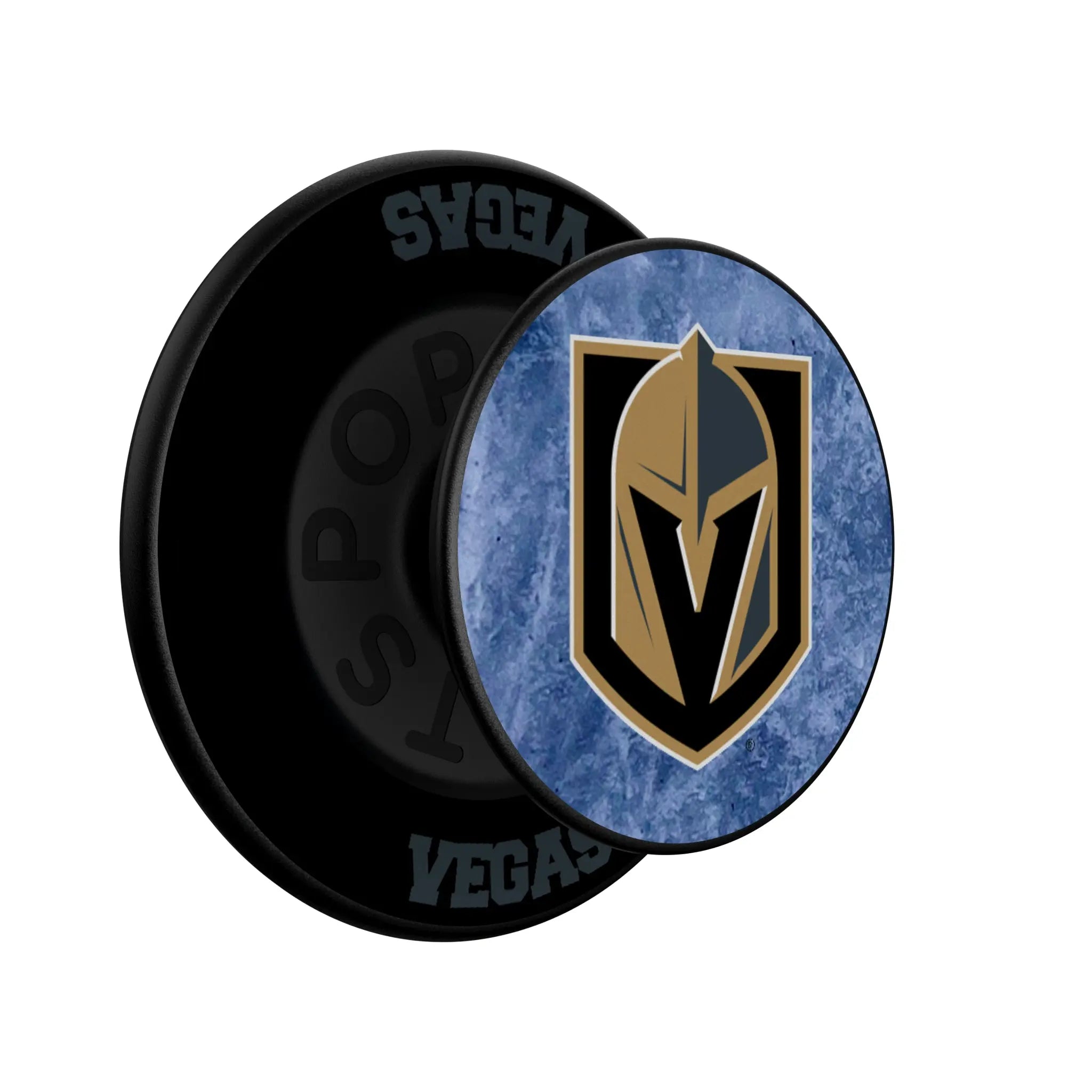 Vegas Golden Knights Ice Wordmark Popsockets Round Magnetic - Isometric View